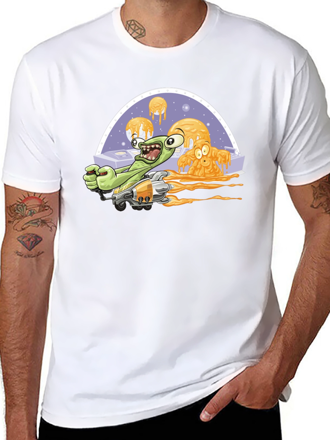 Space Cartoon Graphic Tee