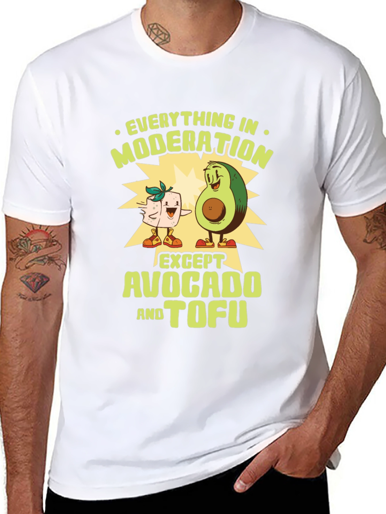 Avocado Tofu Funny Graphic Tee