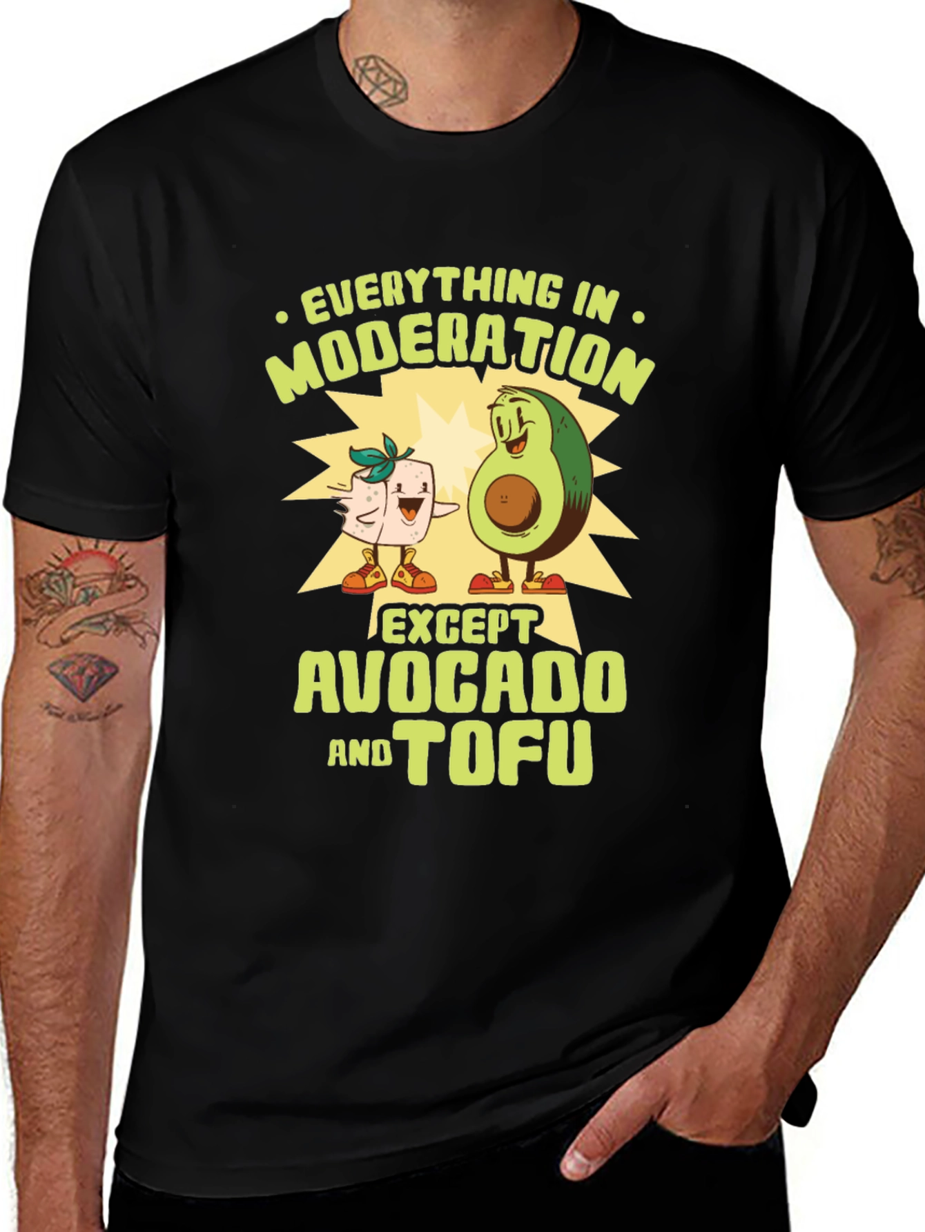 Avocado Tofu Funny Graphic Tee