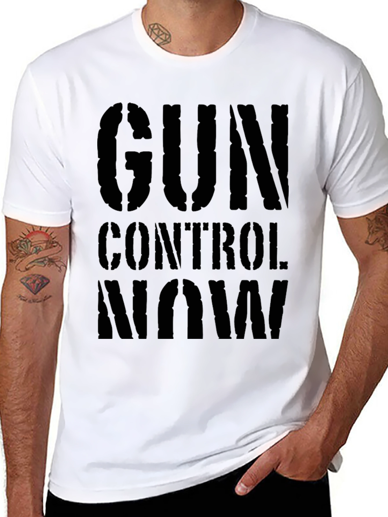 Gun Control Now Black Graphic T-Shirt