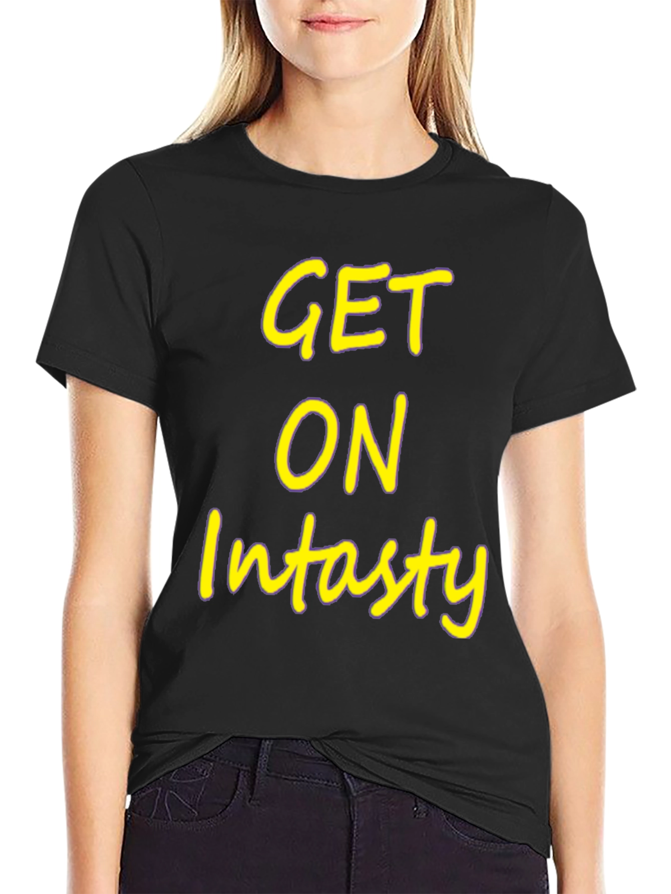 Get On Intasty Black Graphic Tee