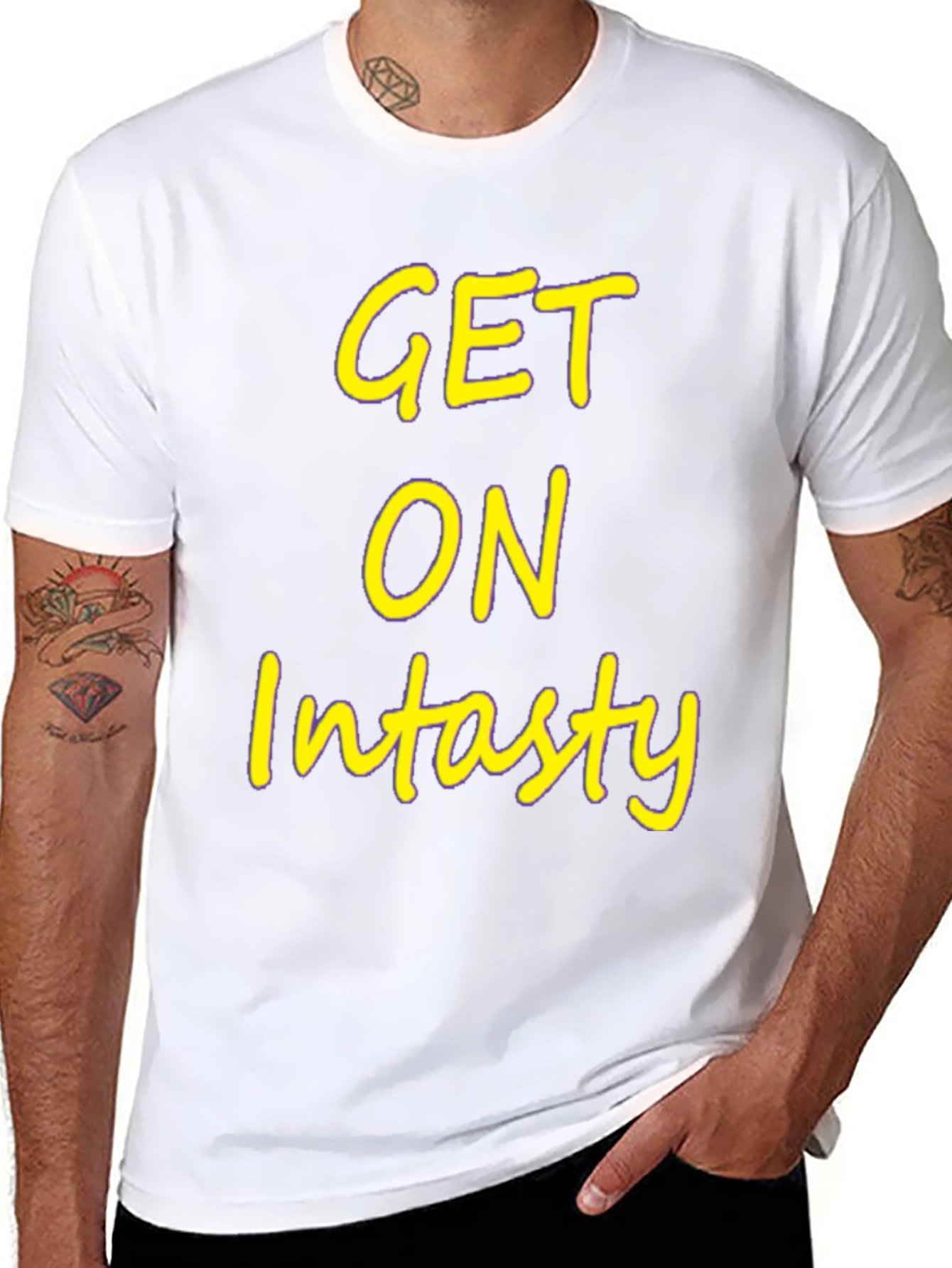 Get On Intasty Black Graphic Tee