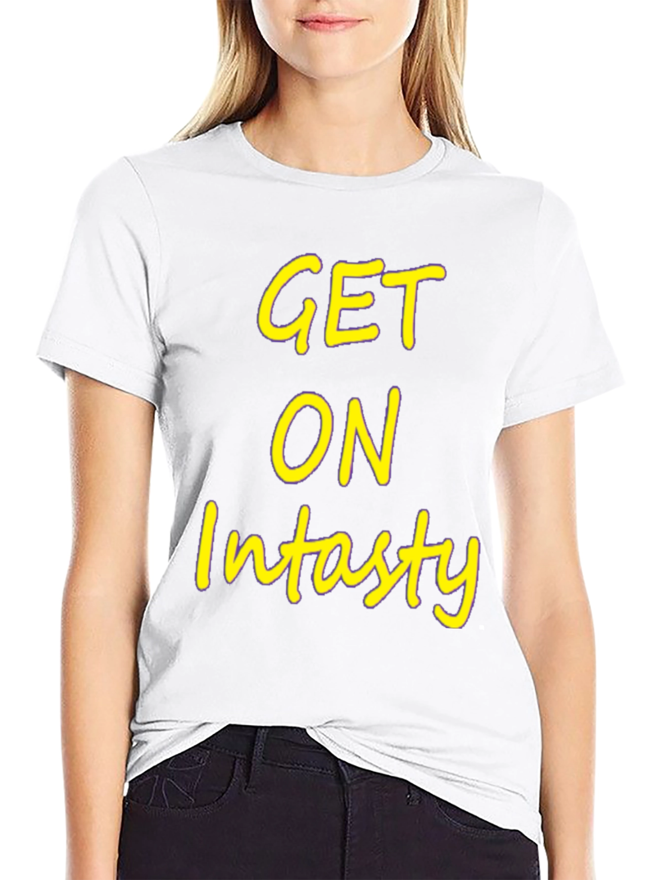 Get On Intasty Black Graphic Tee