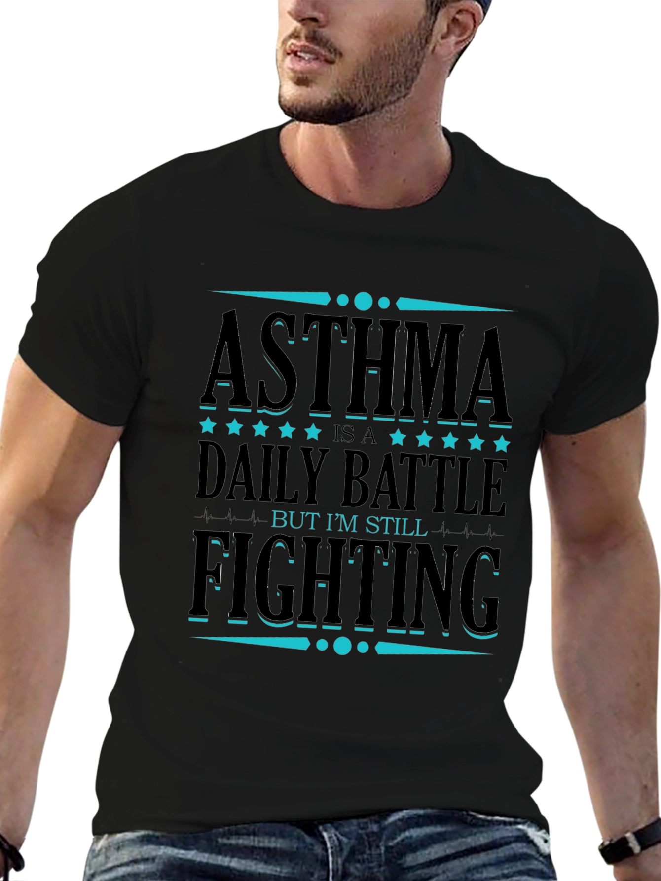 Asthma Awareness T-Shirt: Daily Battle Still Fighting