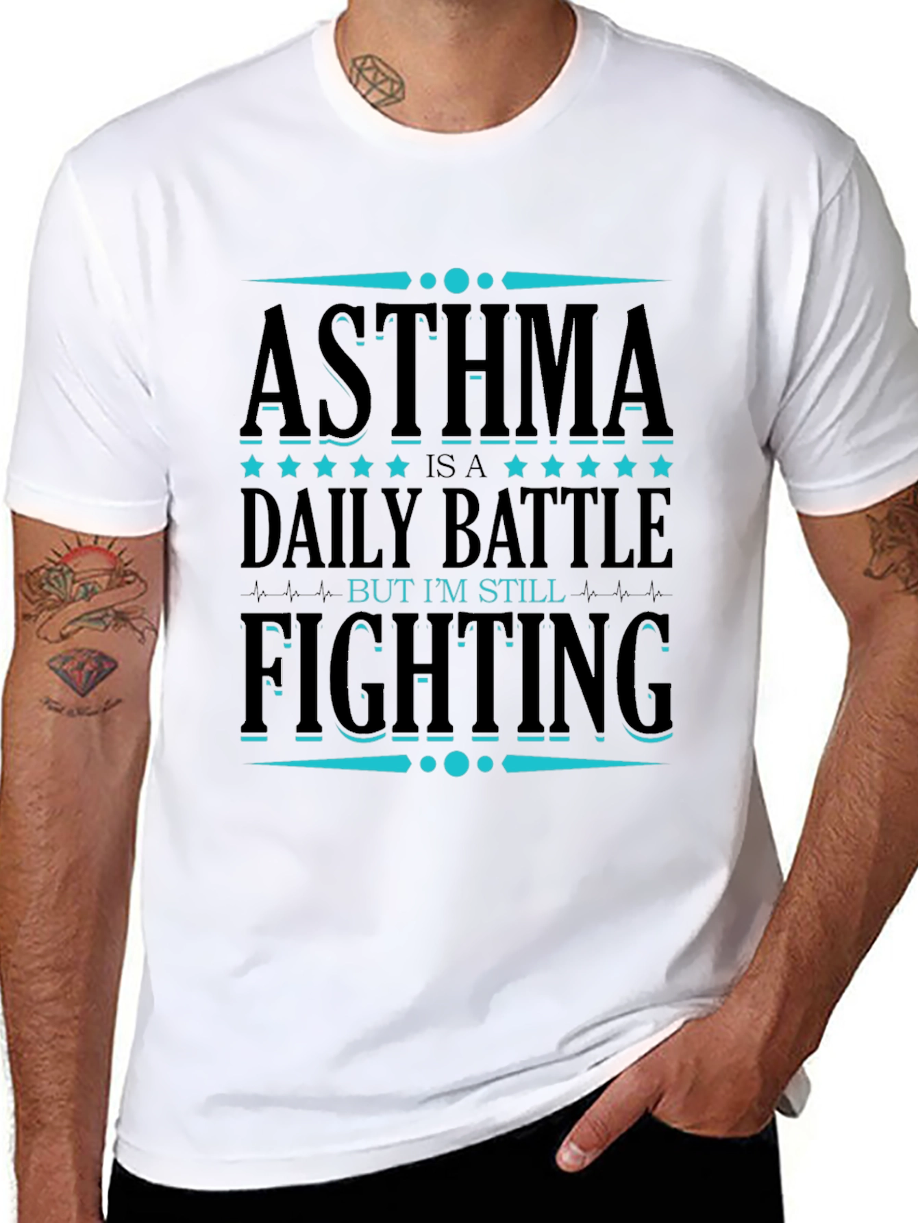 Asthma Awareness T-Shirt: Daily Battle Still Fighting