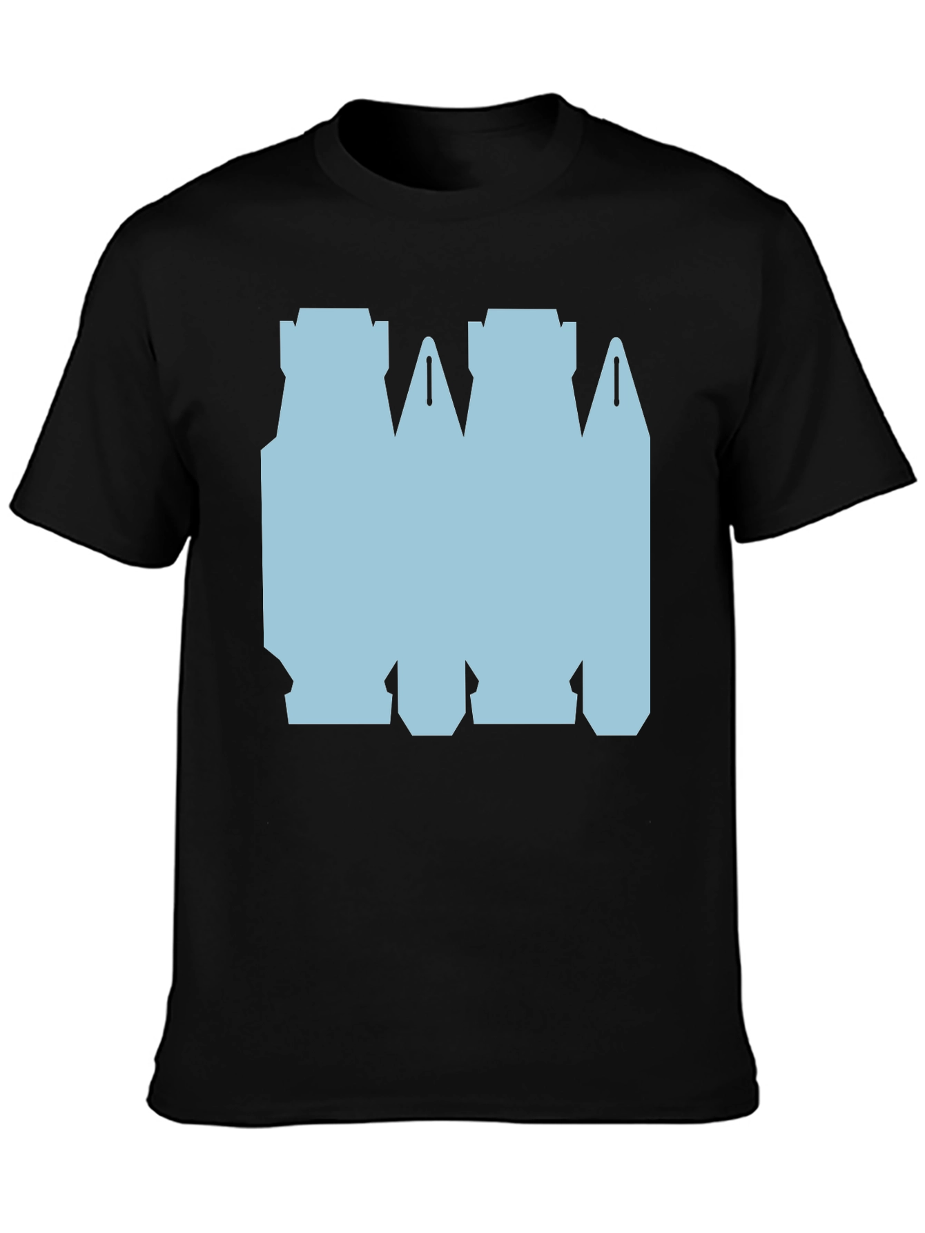 Abstract Design Tee - Black Cotton Casual Shirt