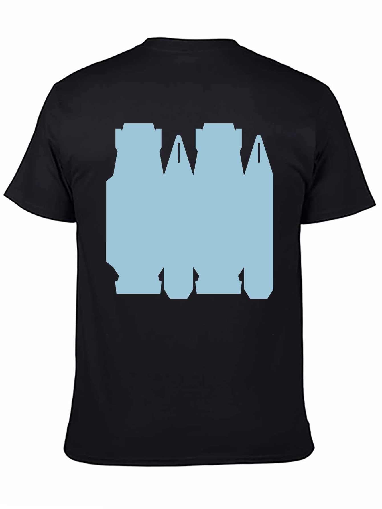 Abstract Design Tee - Black Cotton Casual Shirt