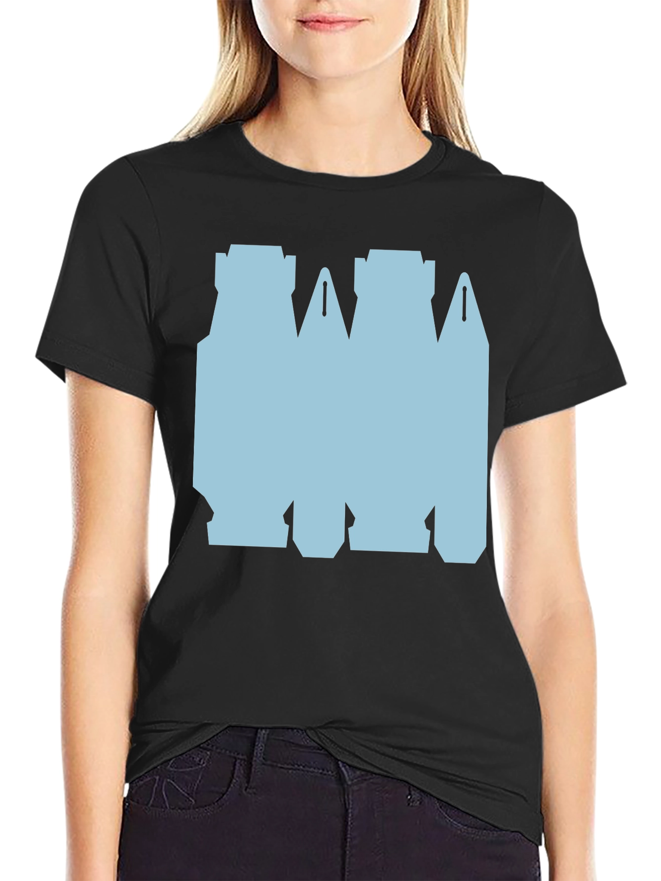Abstract Design Tee - Black Cotton Casual Shirt