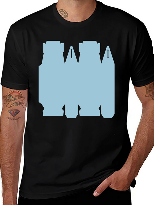 Abstract Design Tee - Black Cotton Casual Shirt