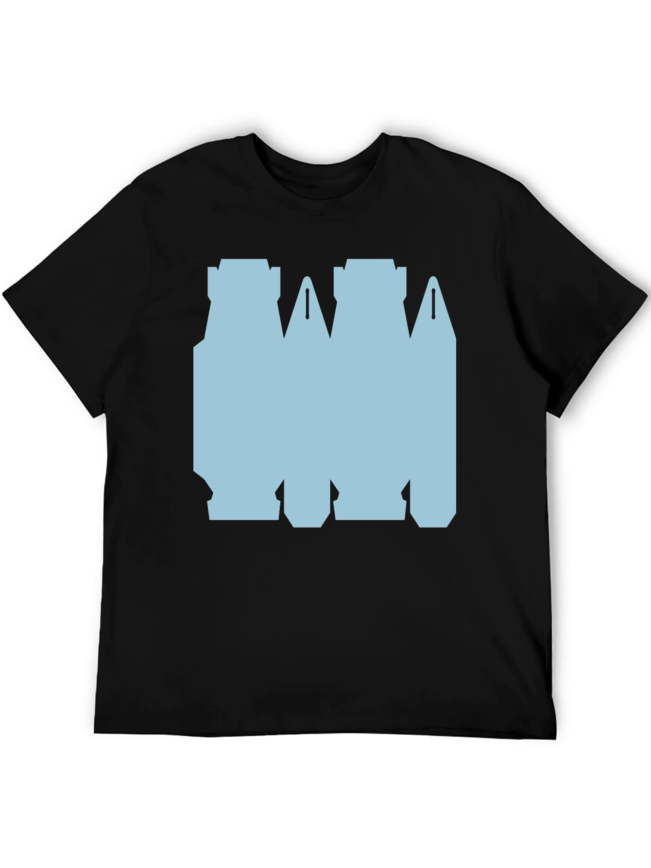 Abstract Design Tee - Black Cotton Casual Shirt