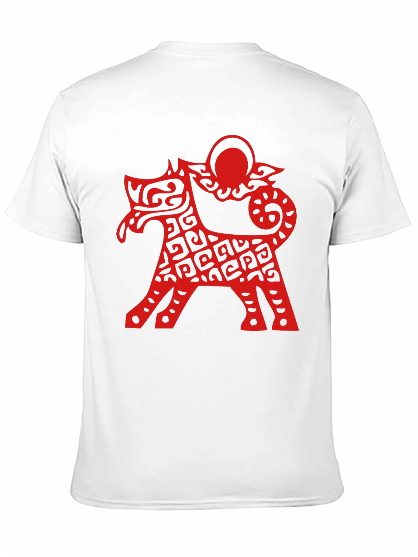 Abstract Dog Graphic Black Tee