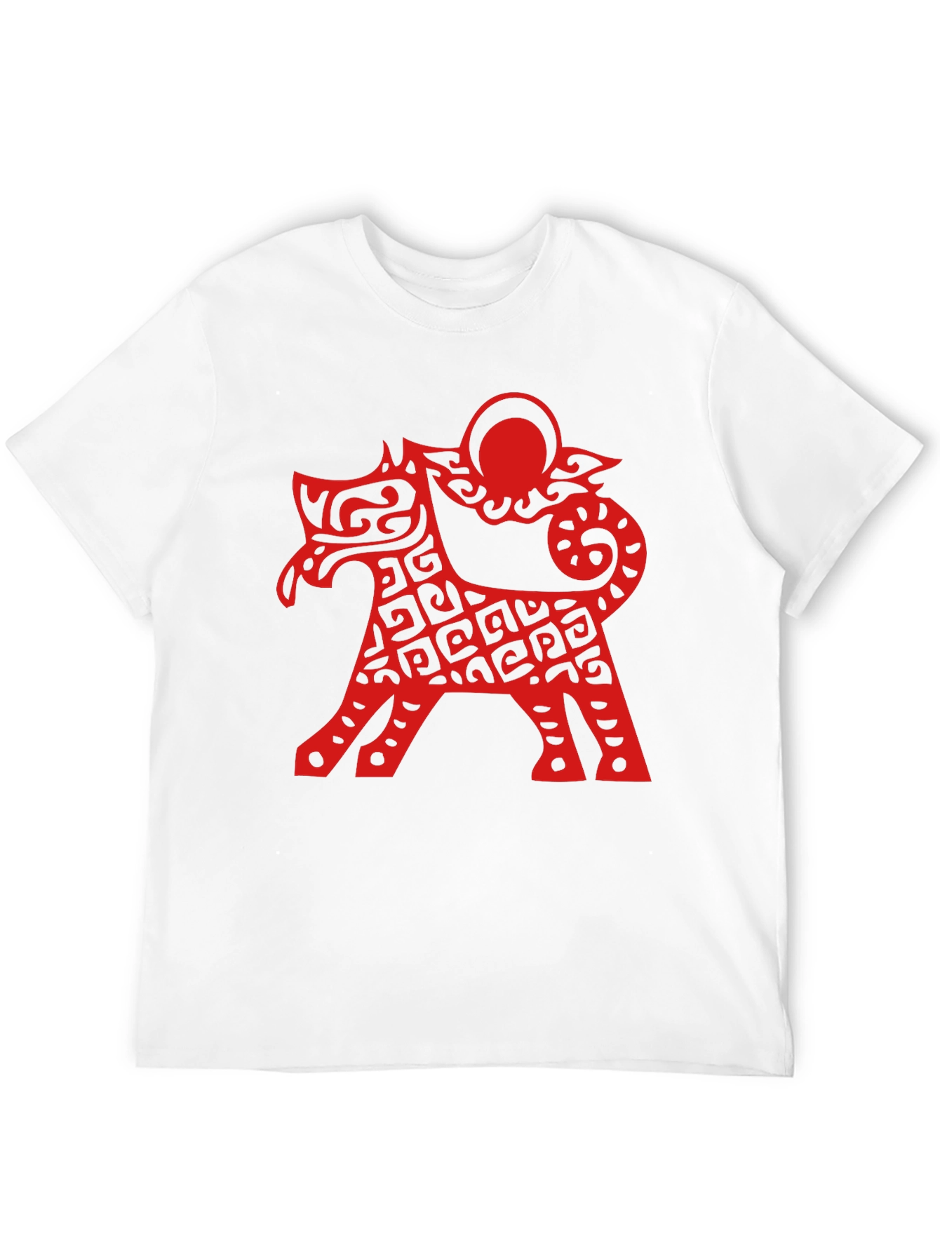Abstract Dog Graphic Black Tee