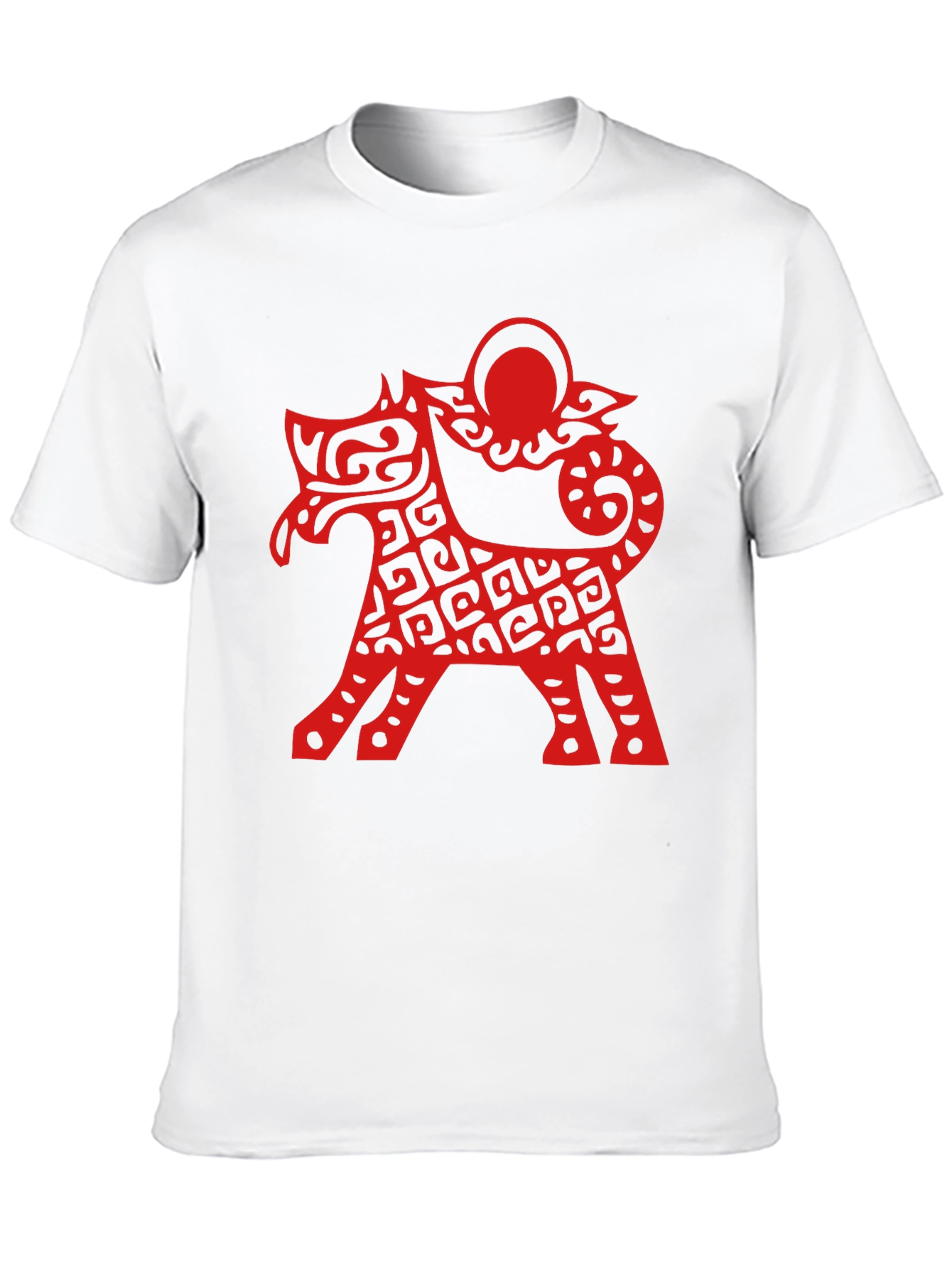 Abstract Dog Graphic Black Tee