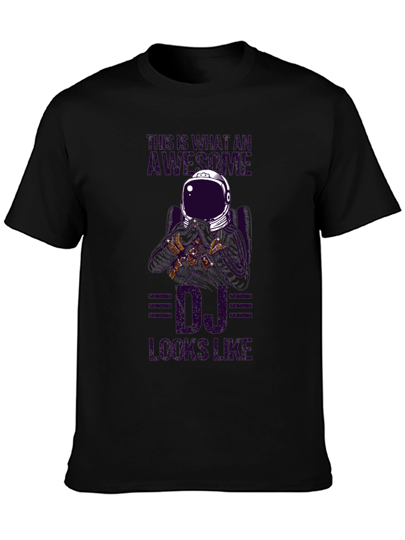Awesome DJ Astronaut Graphic T-Shirt