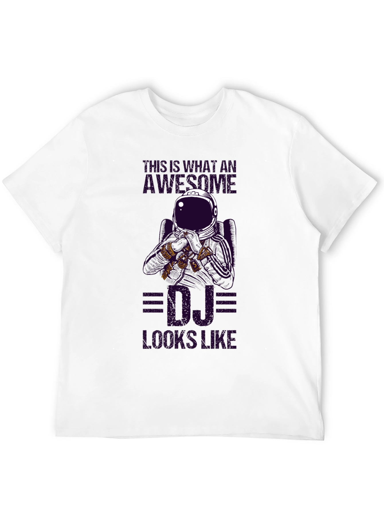 Awesome DJ Astronaut Graphic T-Shirt