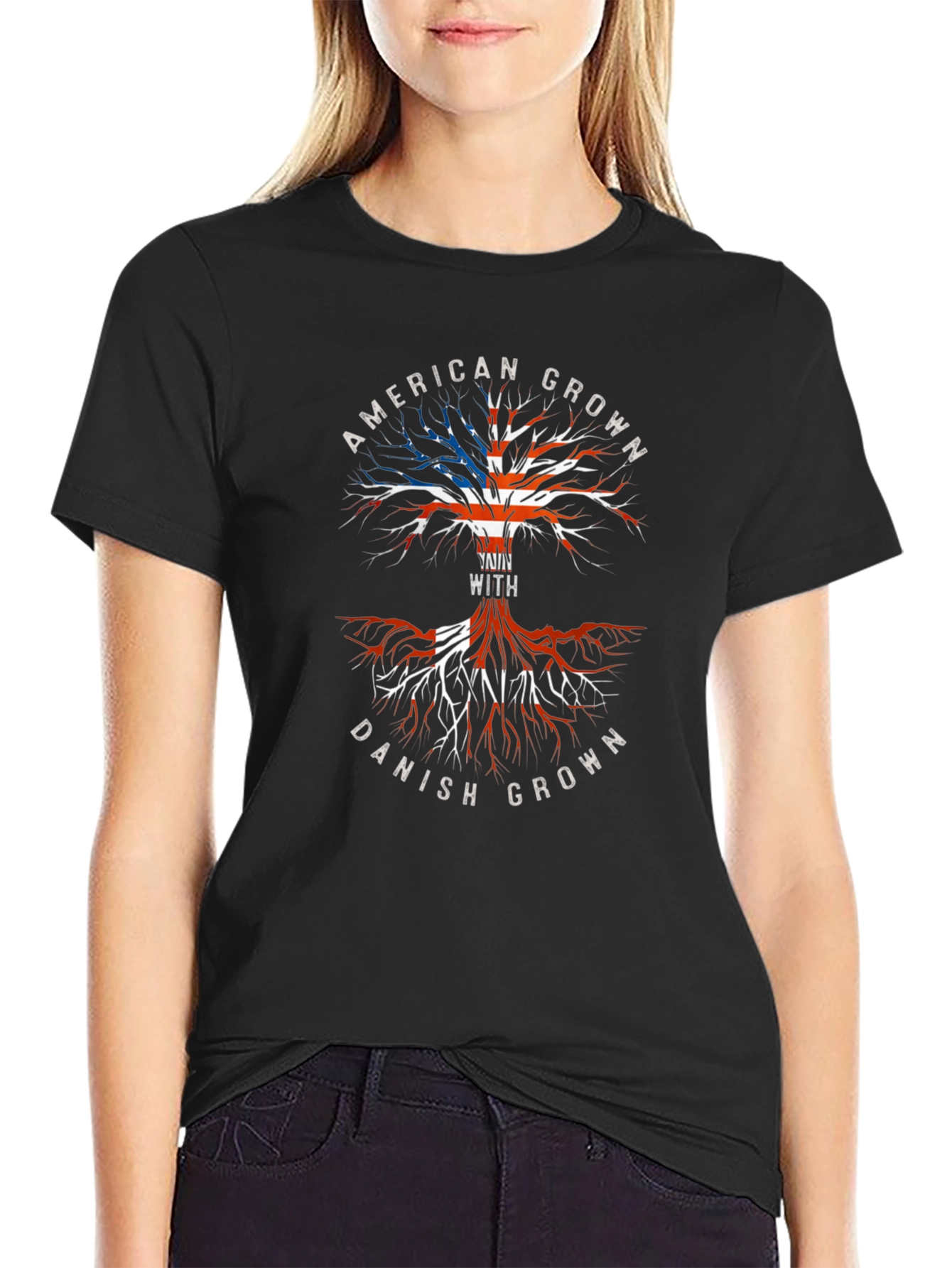 American Danish Roots Graphic T-Shirt