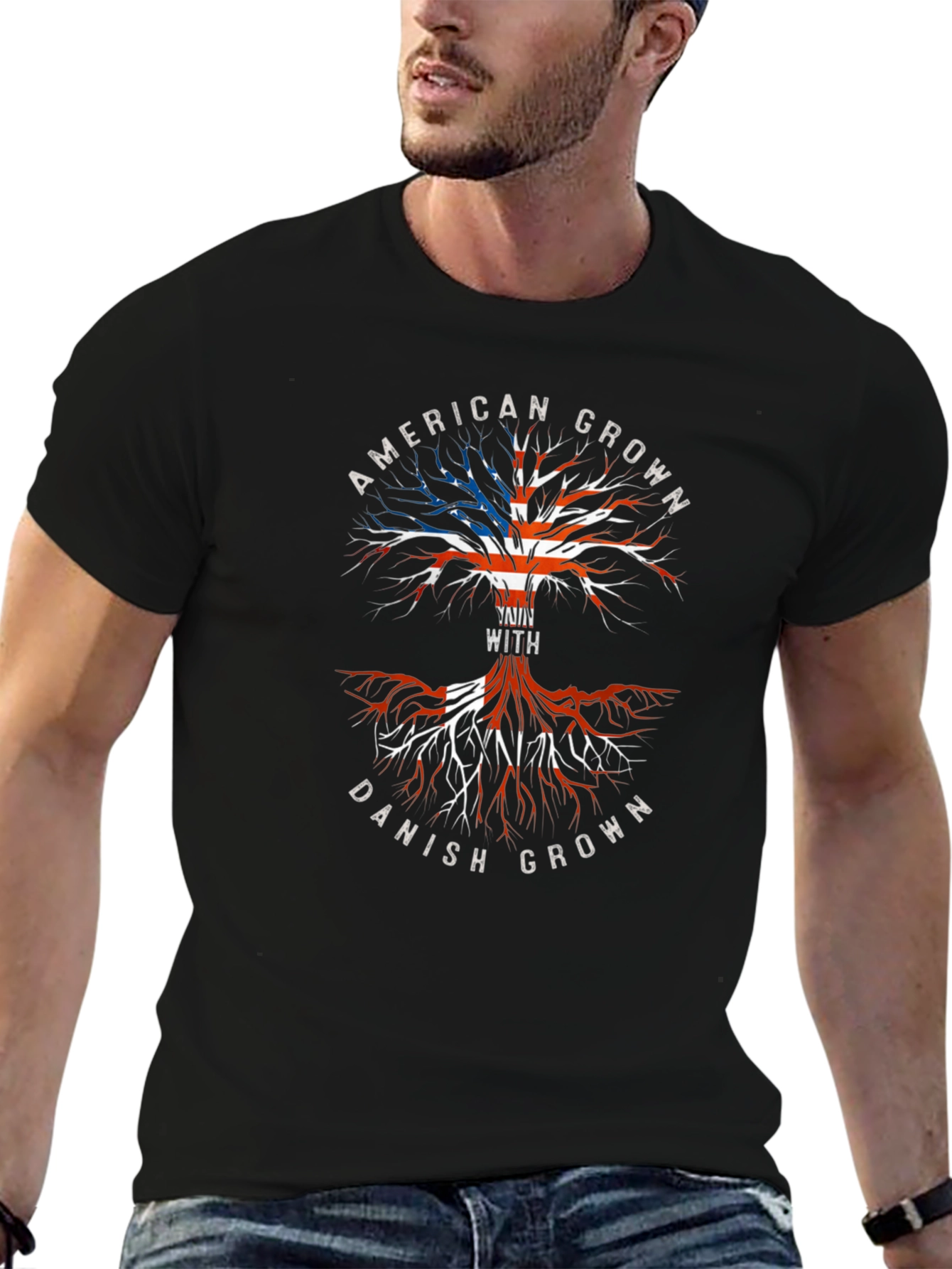 American Danish Roots Graphic T-Shirt