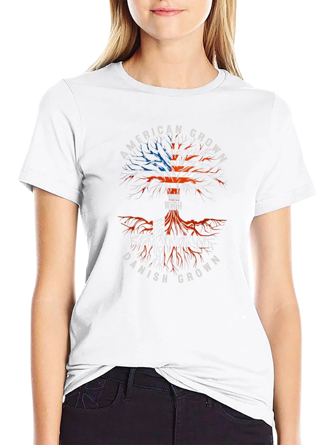 American Danish Roots Graphic T-Shirt