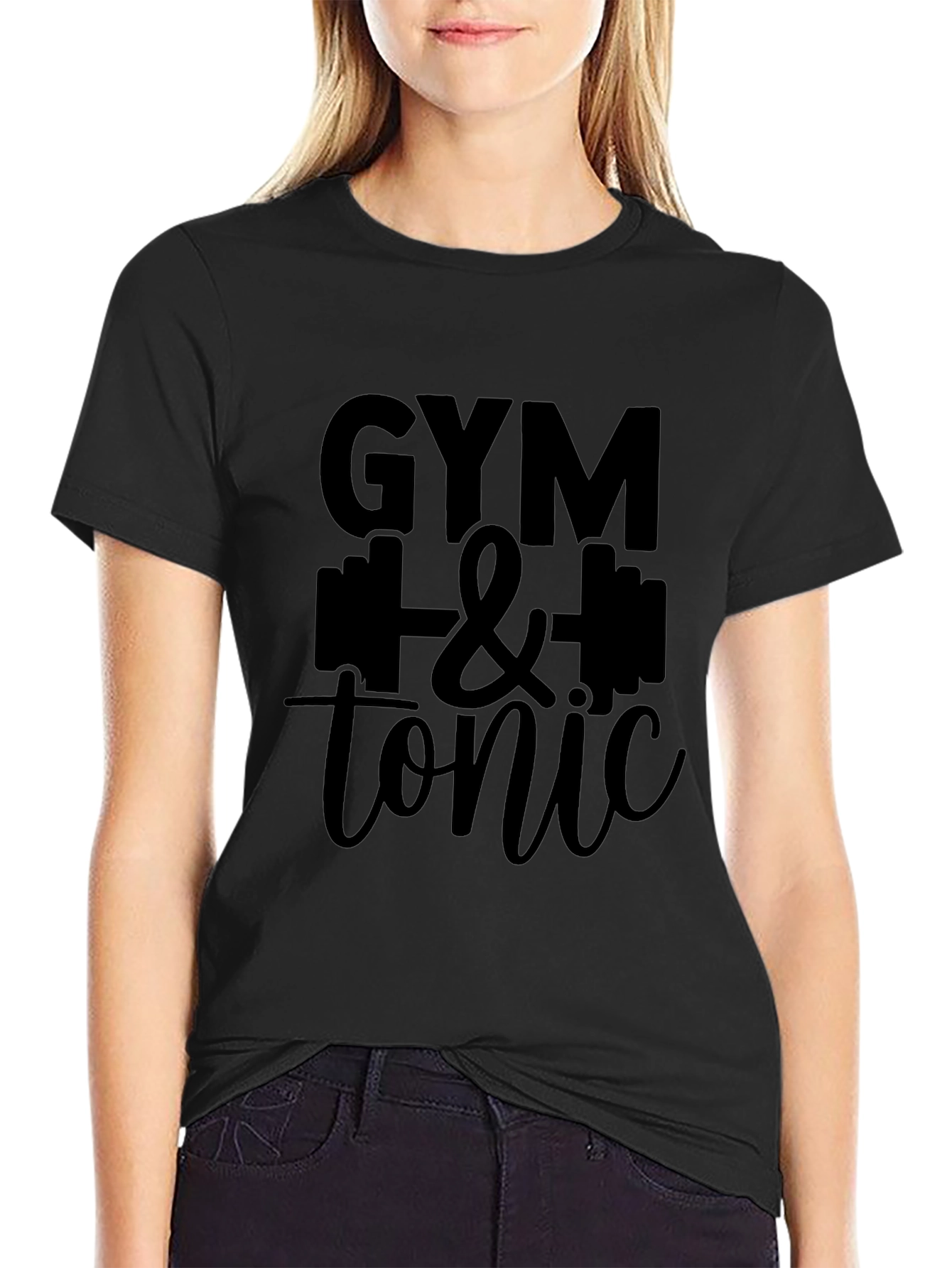 Gym & Tonic Black Graphic T-Shirt