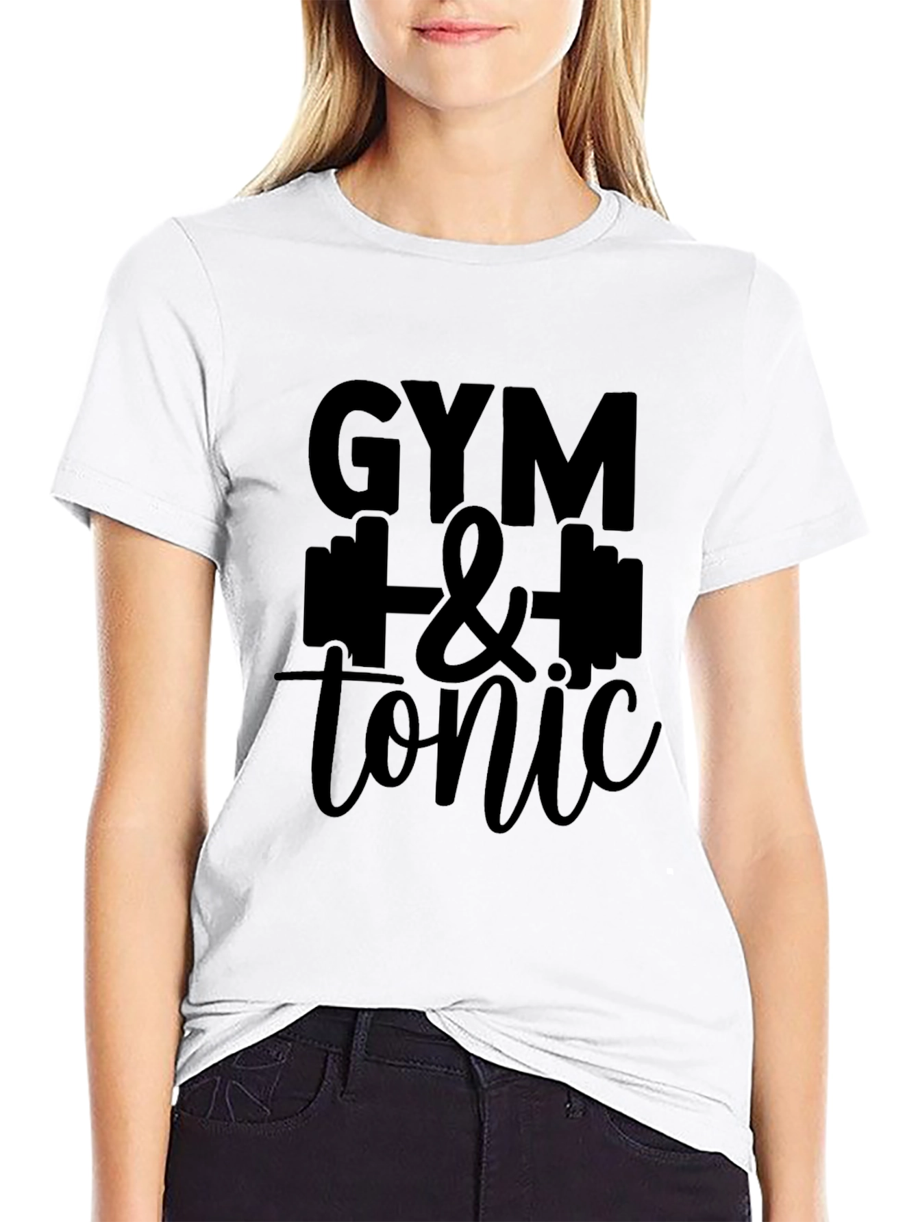Gym & Tonic Black Graphic T-Shirt