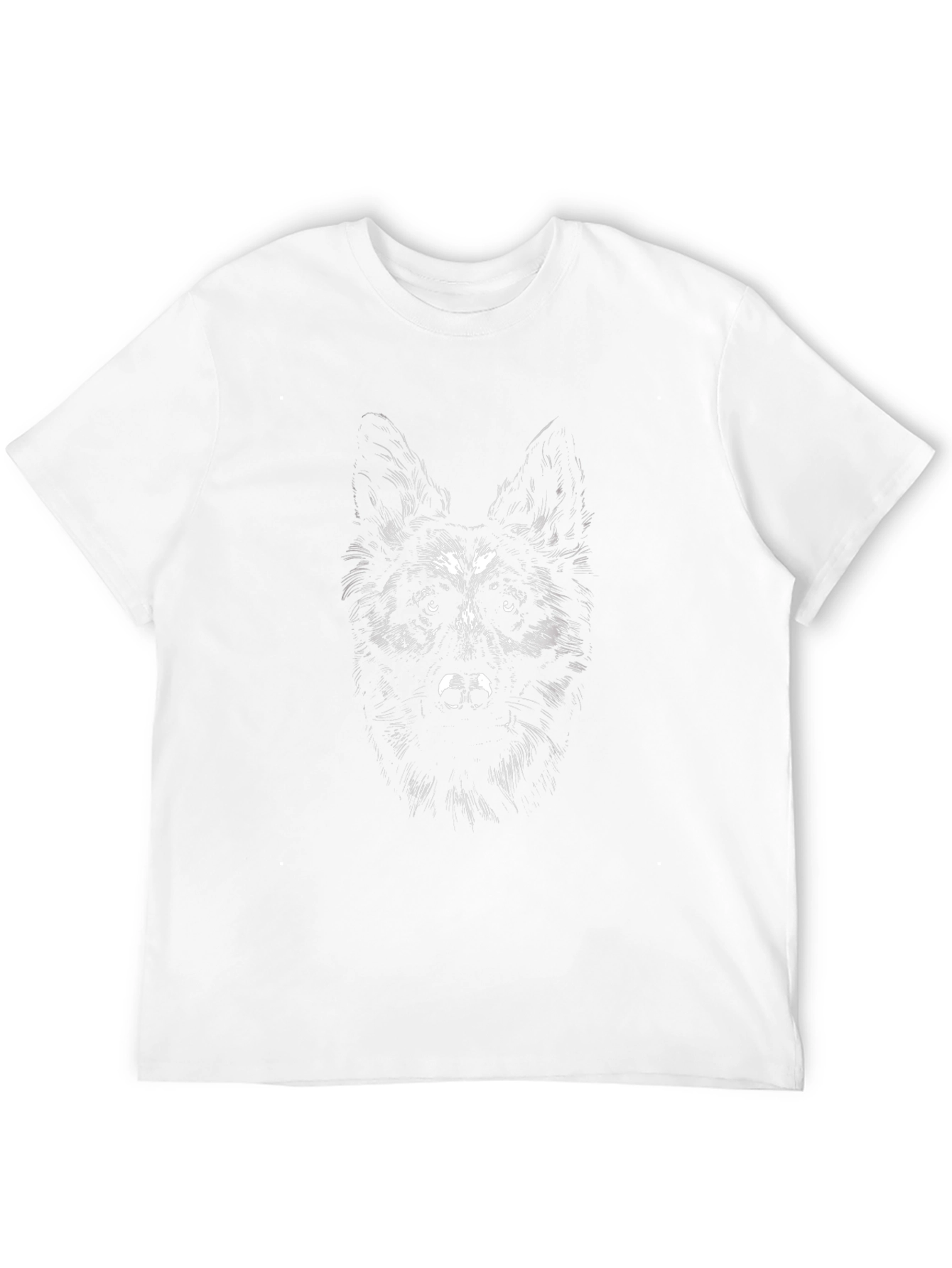 German Shepherd Graphic Print Tee - Black