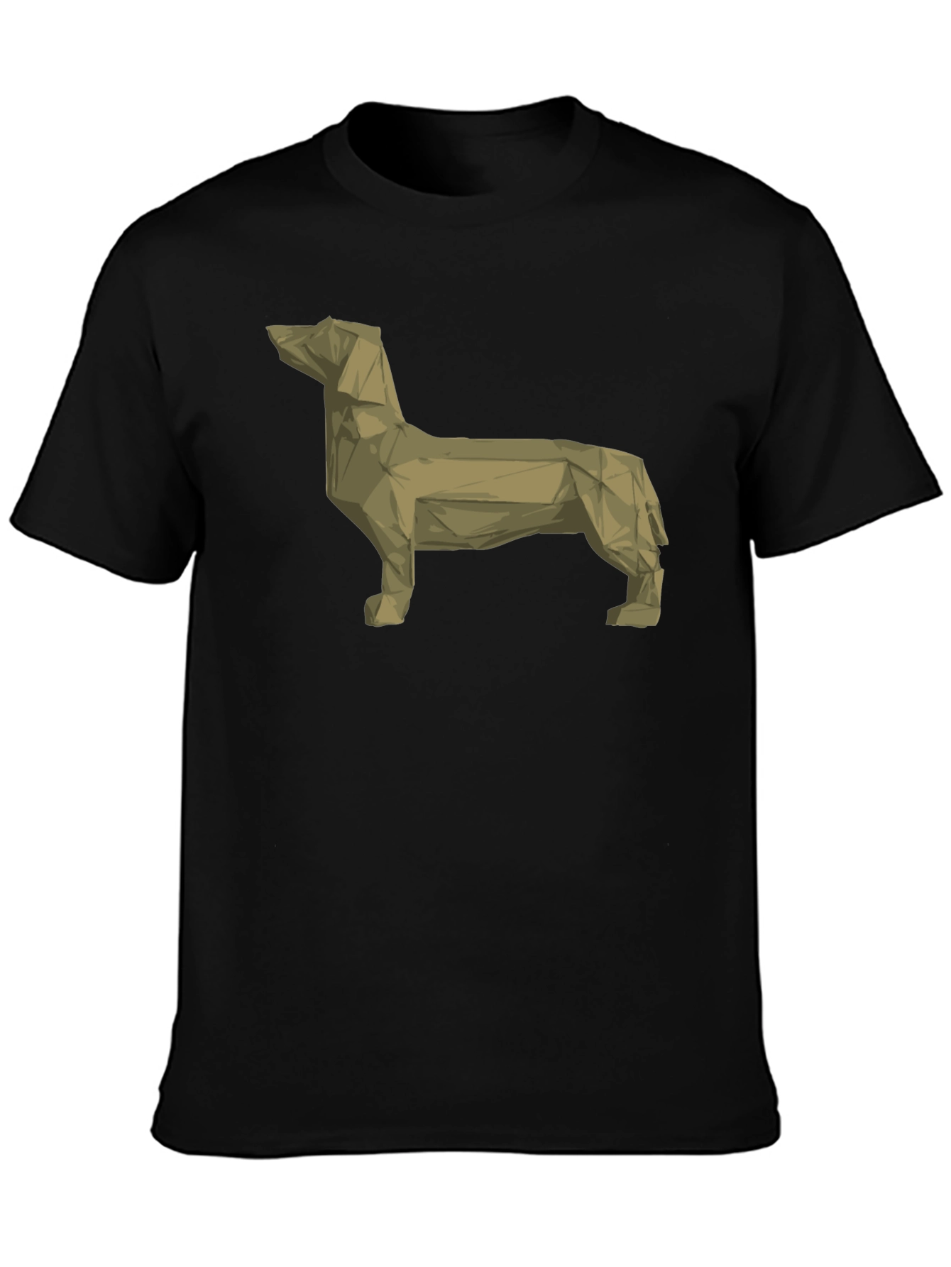 Geometric Dachshund Graphic Tee - Modern Dog Lovers T-Shirt