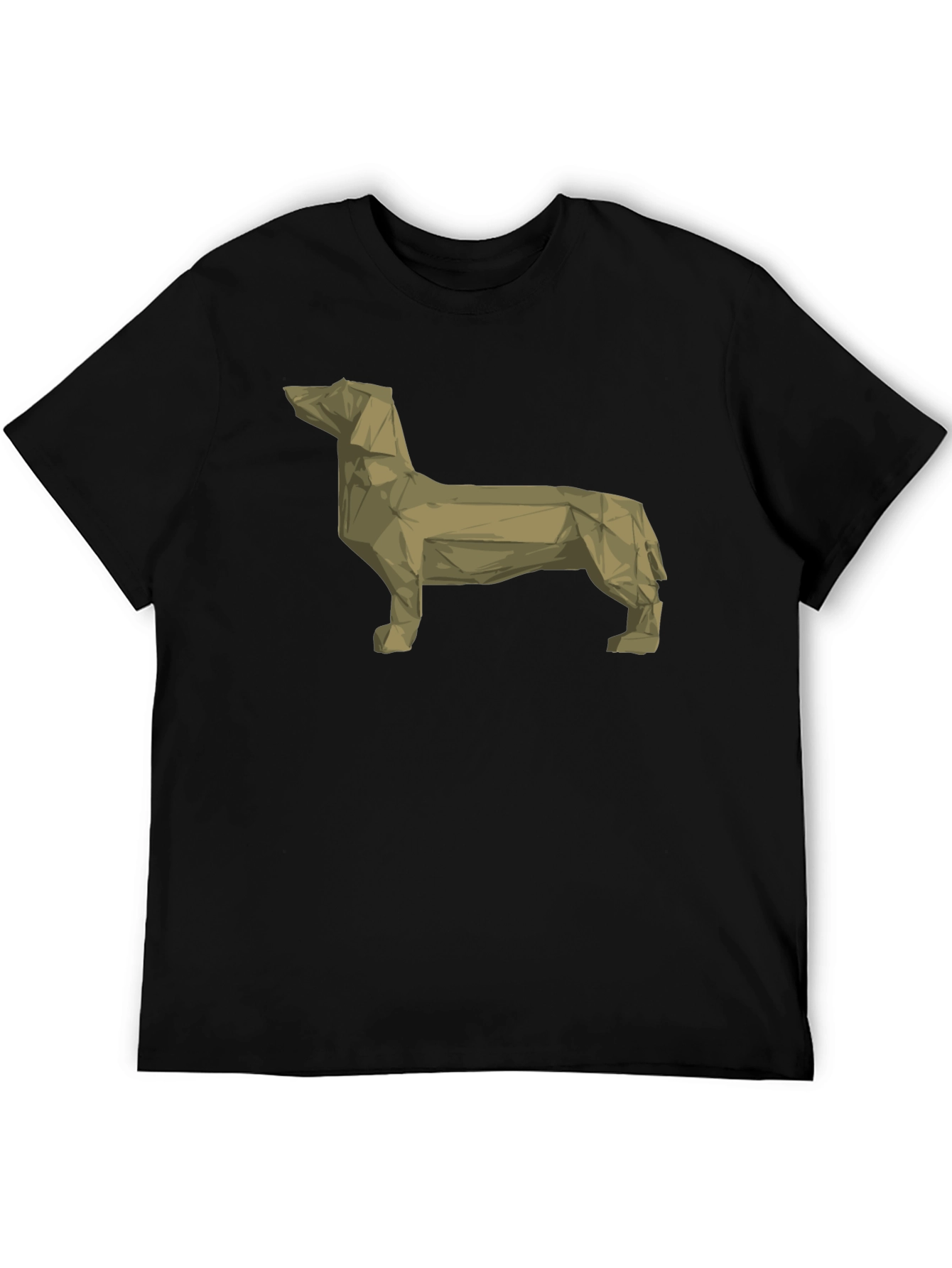 Geometric Dachshund Graphic Tee - Modern Dog Lovers T-Shirt