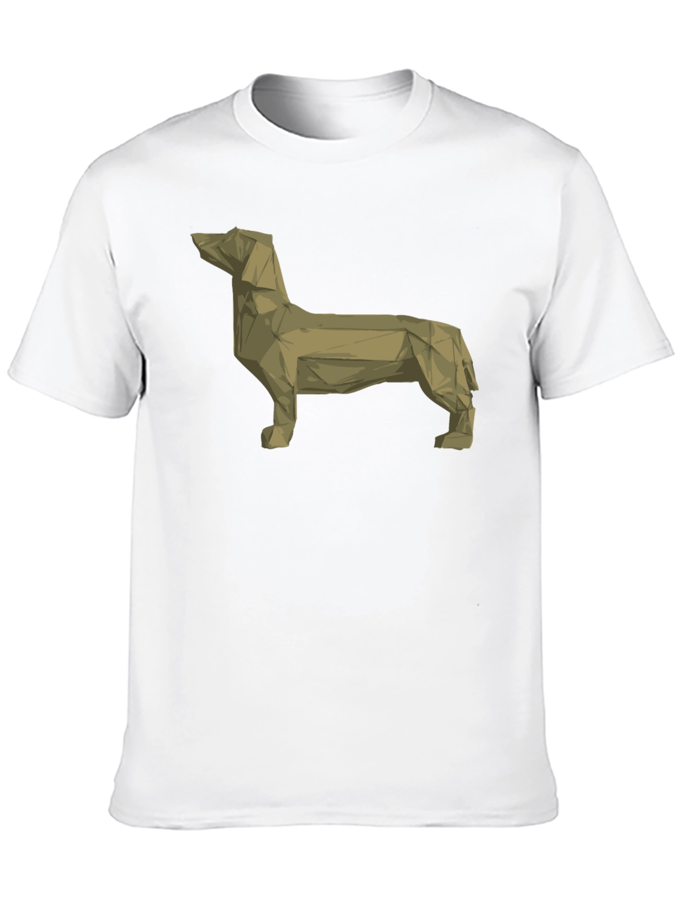 Geometric Dachshund Graphic Tee - Modern Dog Lovers T-Shirt