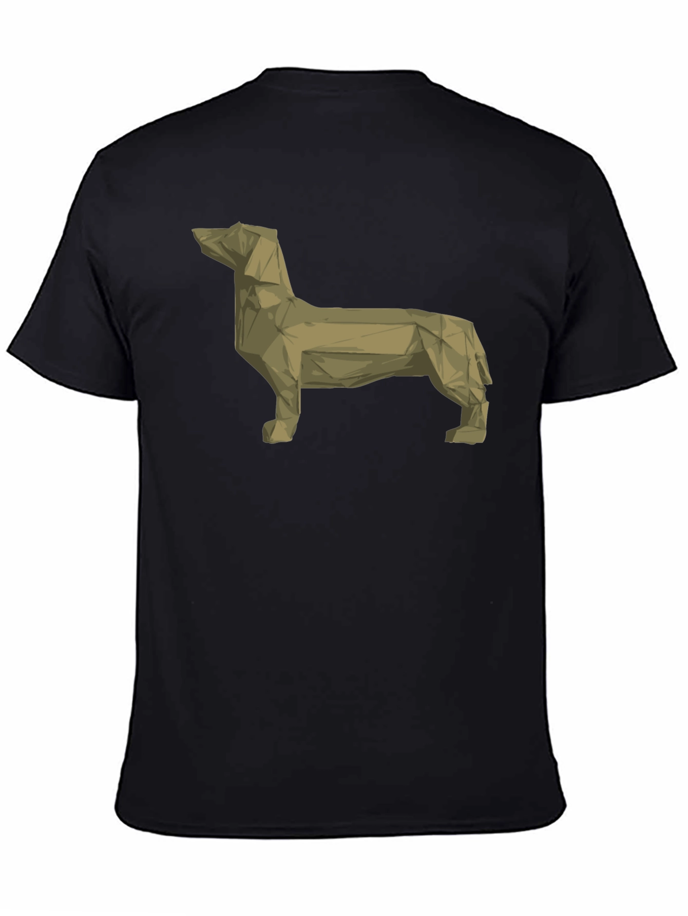 Geometric Dachshund Graphic Tee - Modern Dog Lovers T-Shirt
