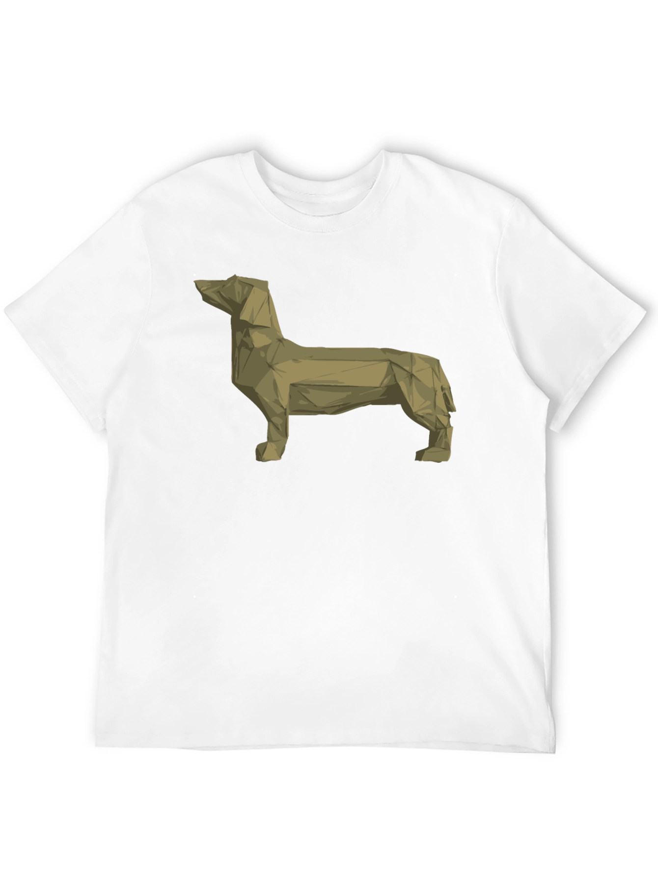 Geometric Dachshund Graphic Tee - Modern Dog Lovers T-Shirt