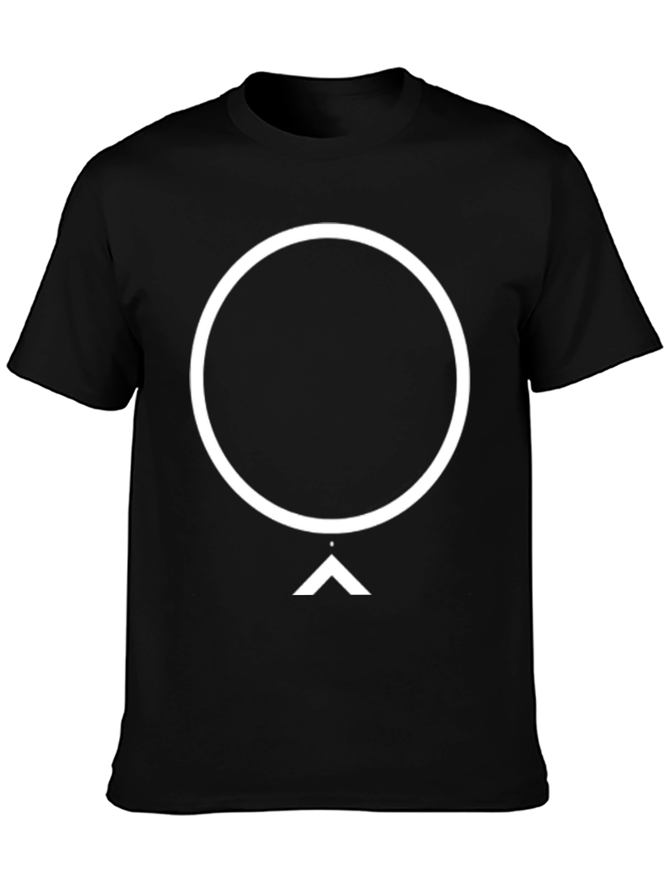 Abstract Circle & Arrow Graphic Tee - Modern Design