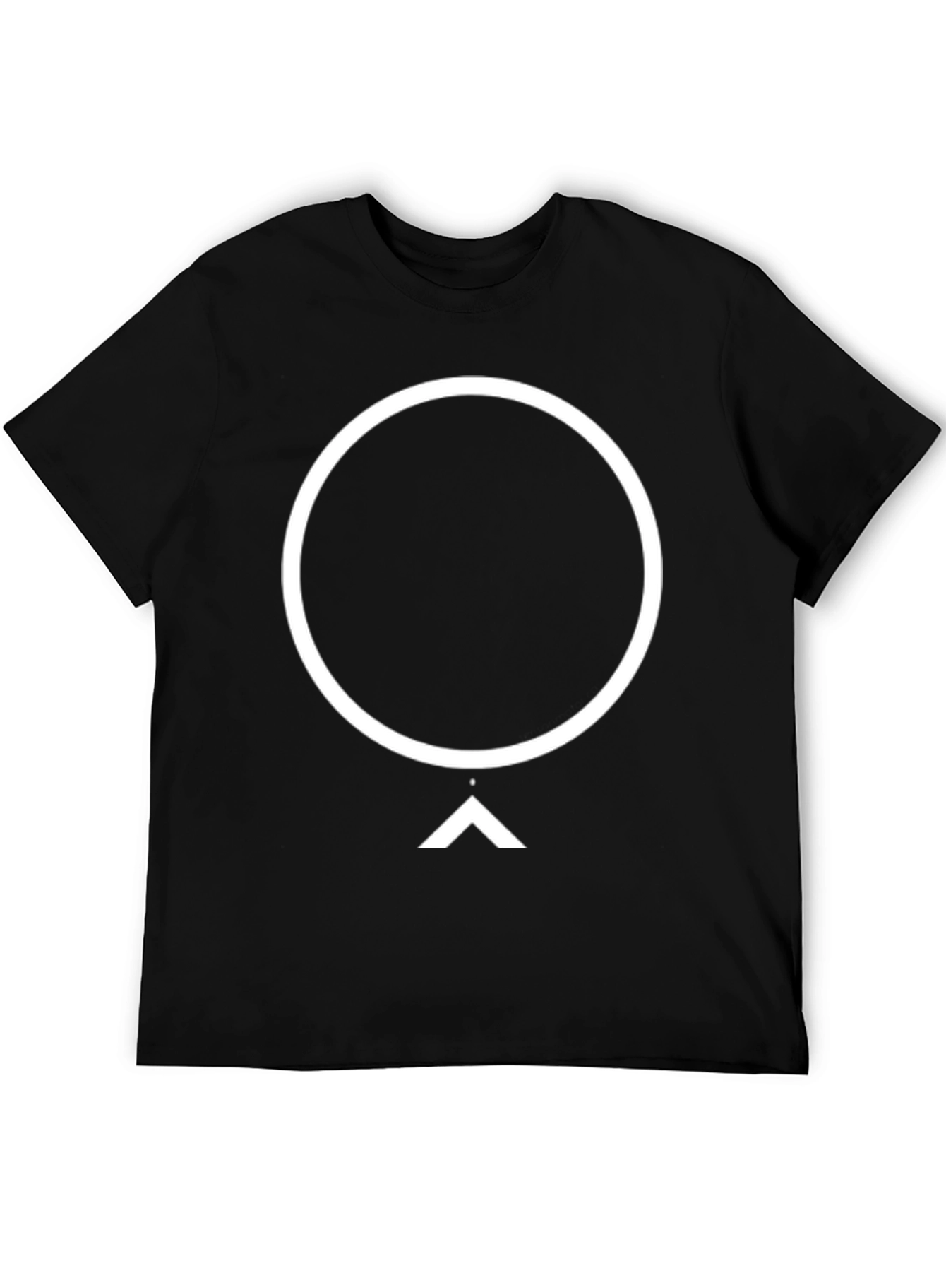 Abstract Circle & Arrow Graphic Tee - Modern Design