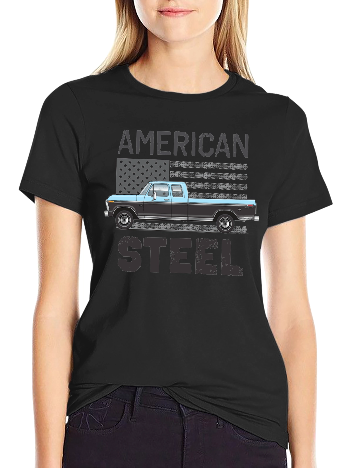 American Steel Truck Graphic T-Shirt