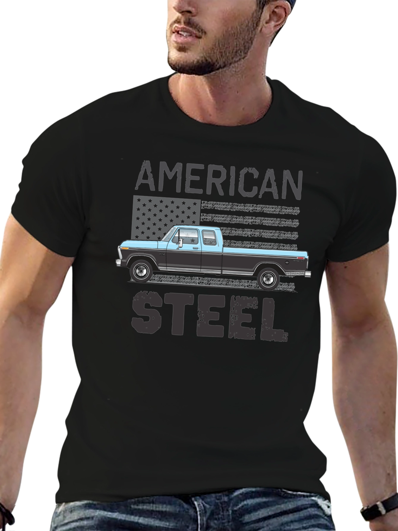 American Steel Truck Graphic T-Shirt