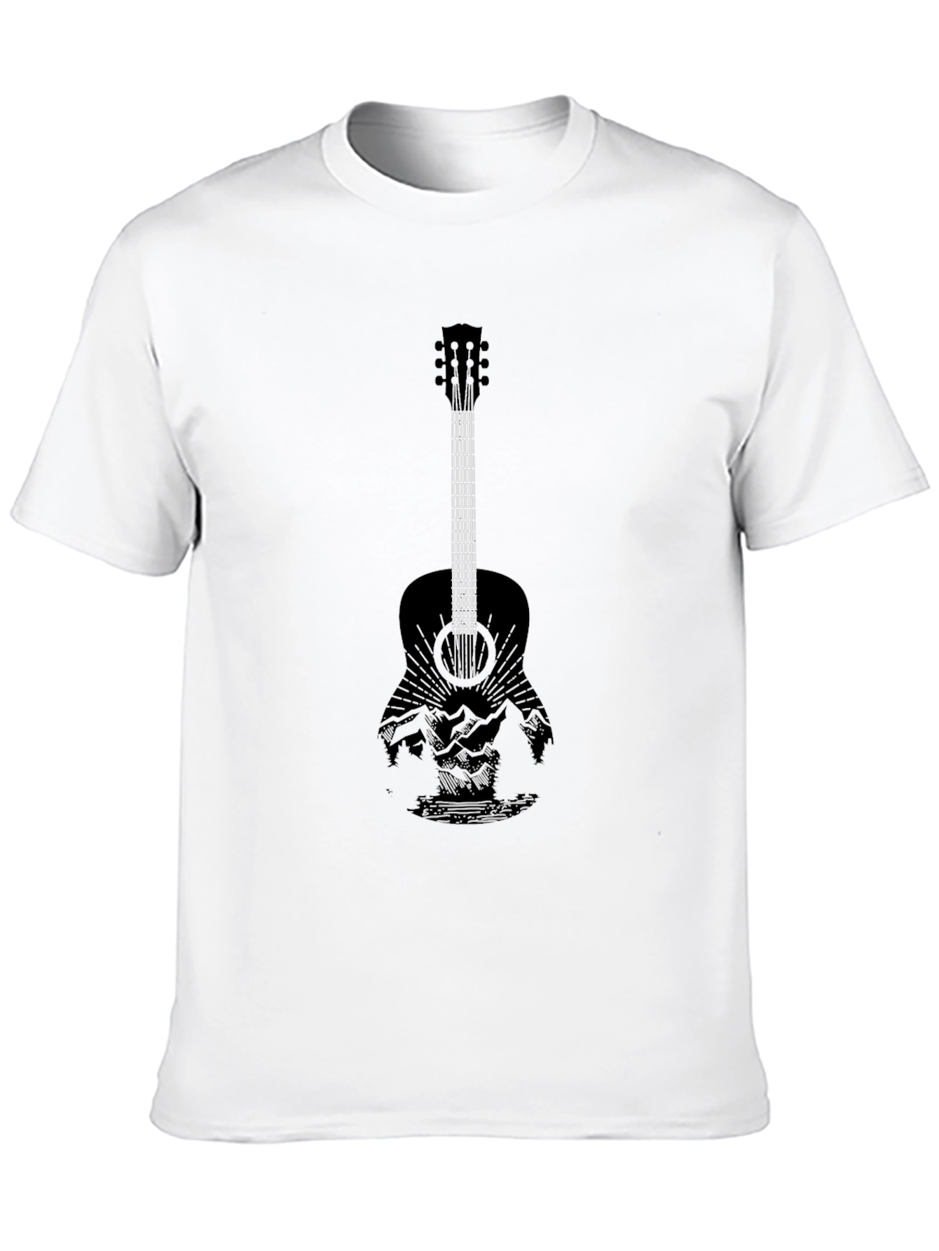Guitar Landscape Graphic Tee - Black