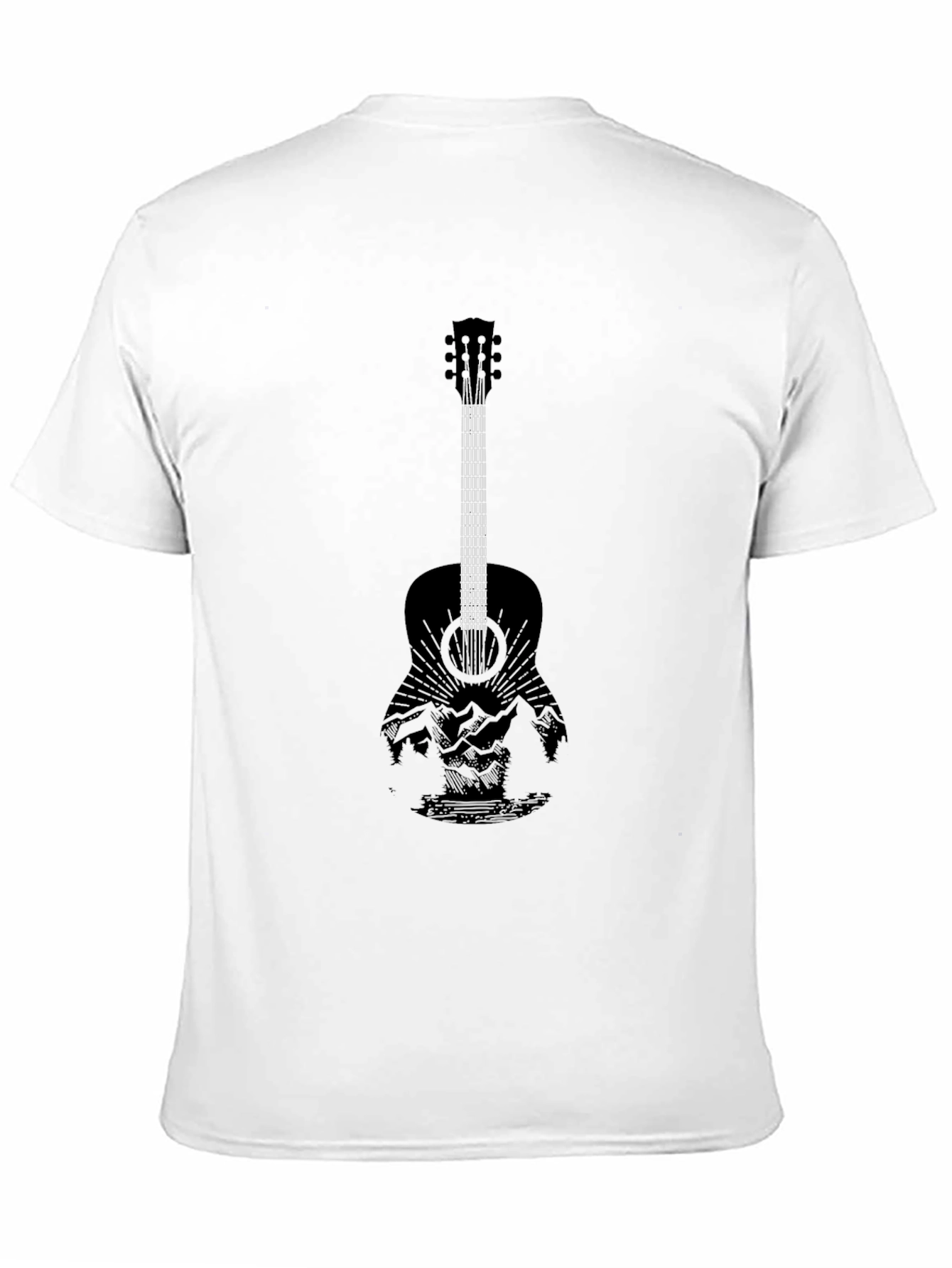 Guitar Landscape Graphic Tee - Black