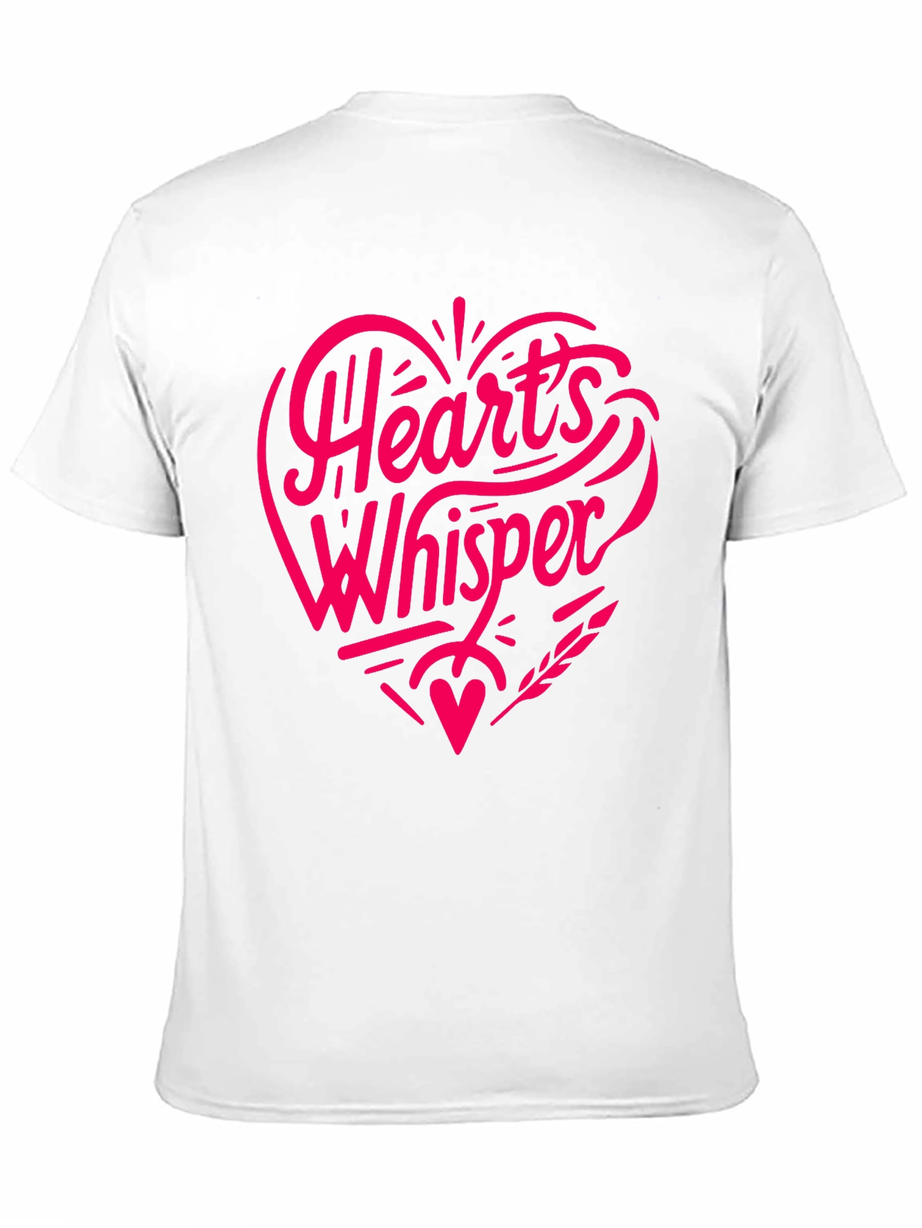 Hearts Whisper Black T-Shirt - Romantic Graphic Tee