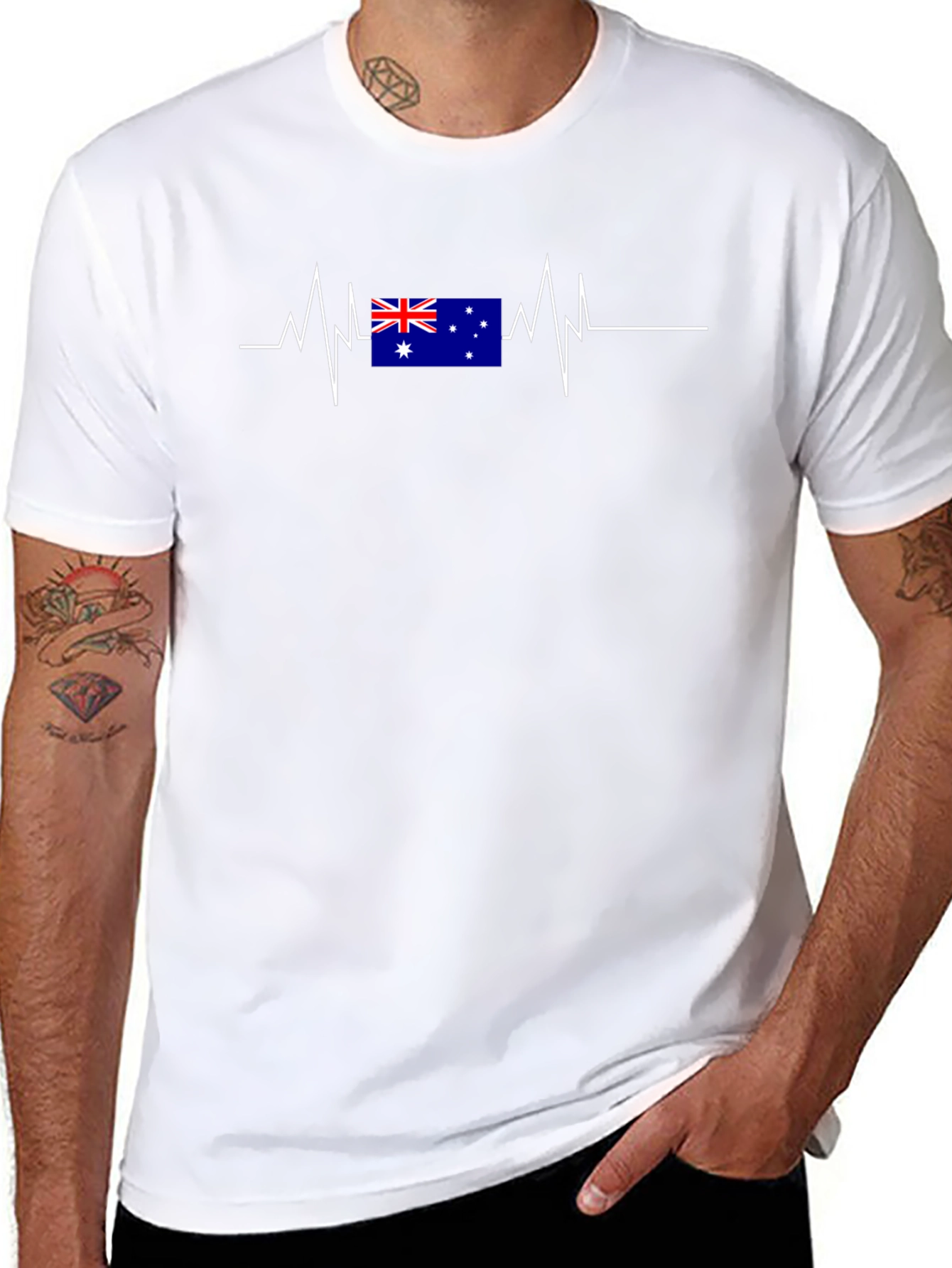 Australia Flag Heartbeat T-Shirt
