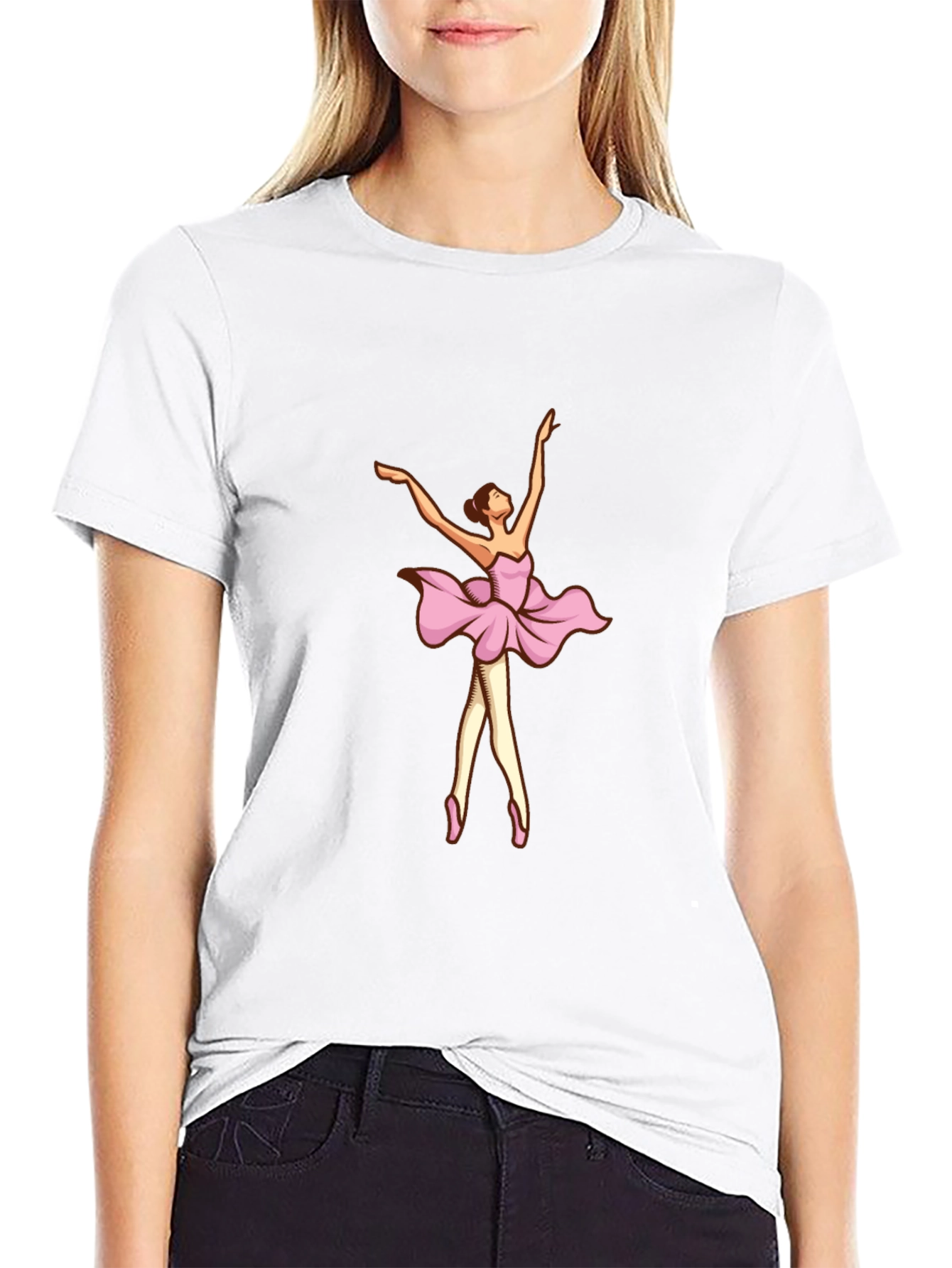 Ballerina Graphic Black T-Shirt
