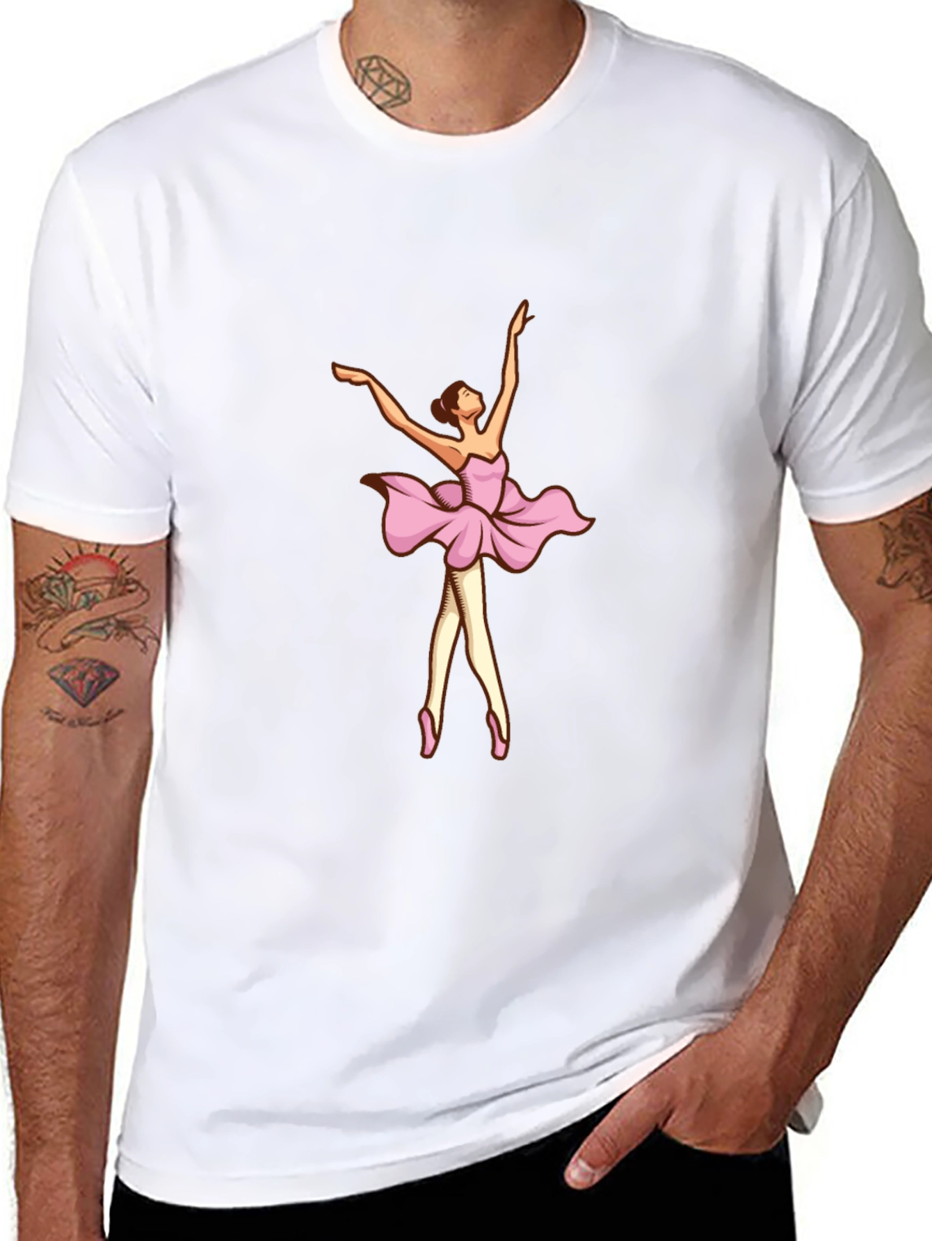 Ballerina Graphic Black T-Shirt