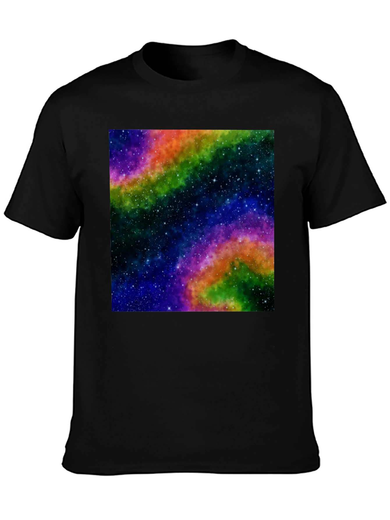 Galaxy Print Black T-Shirt