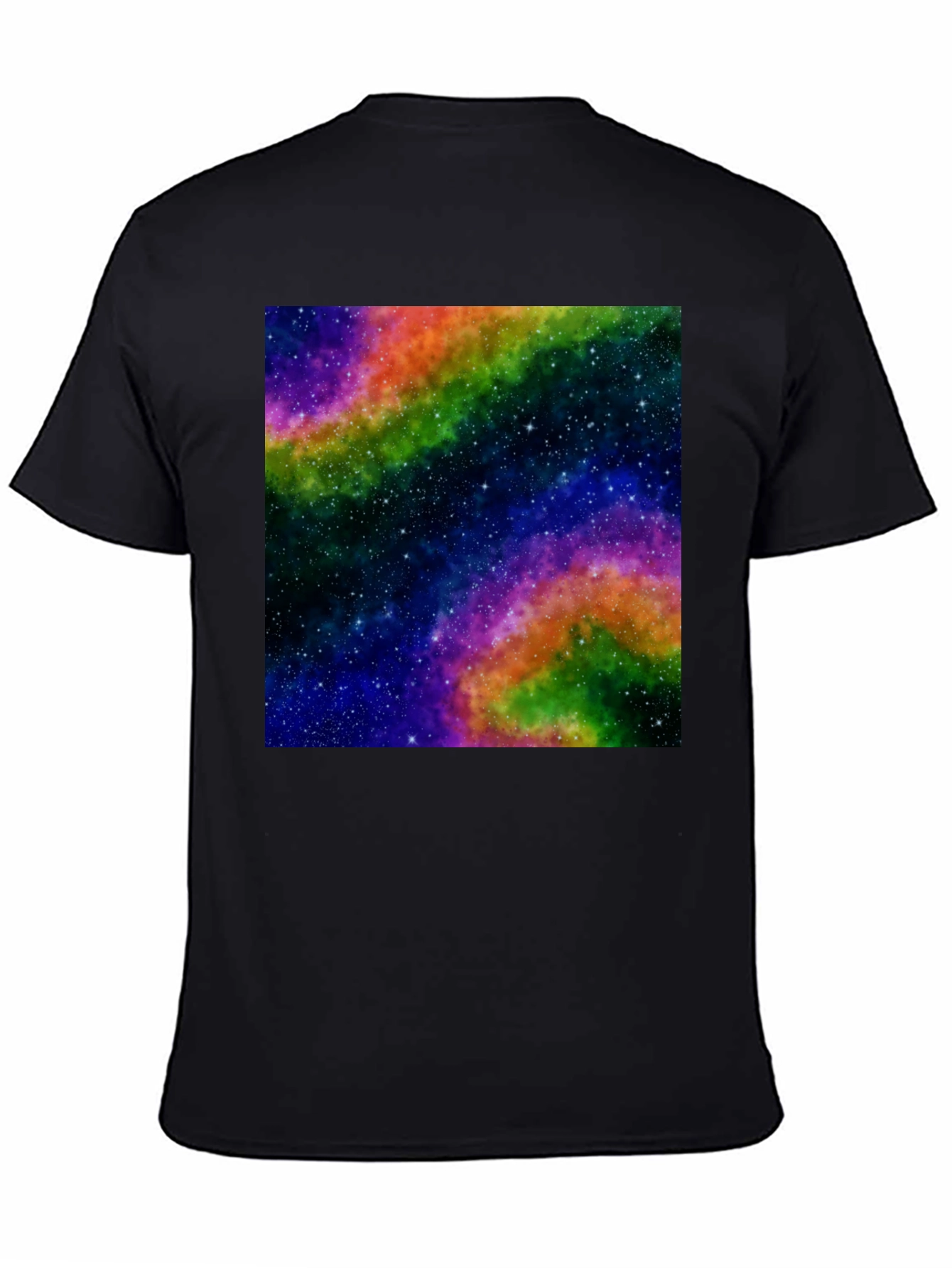 Galaxy Print Black T-Shirt