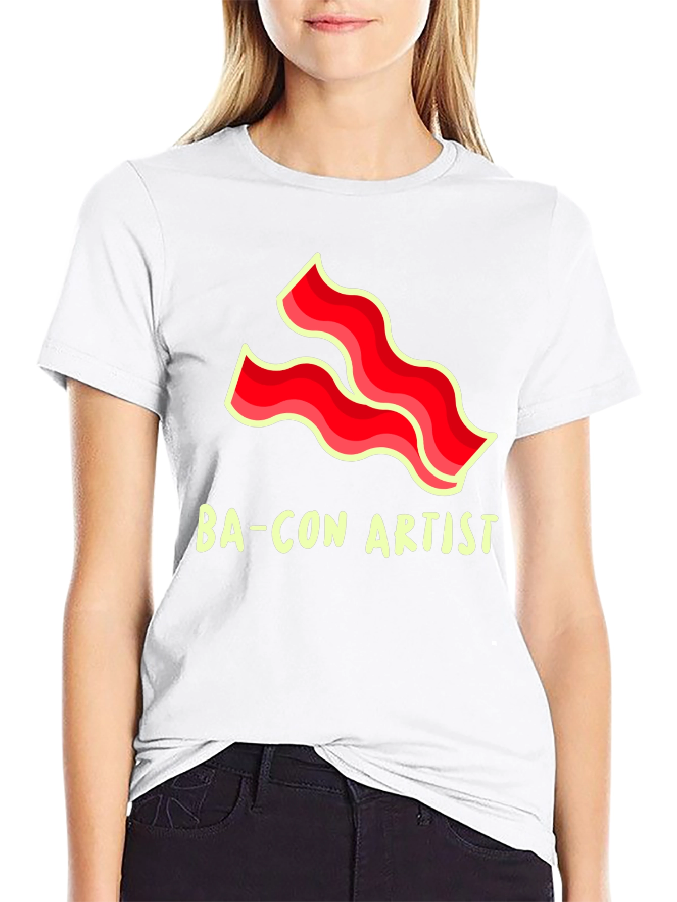 Bacon Artist Black Graphic Tee