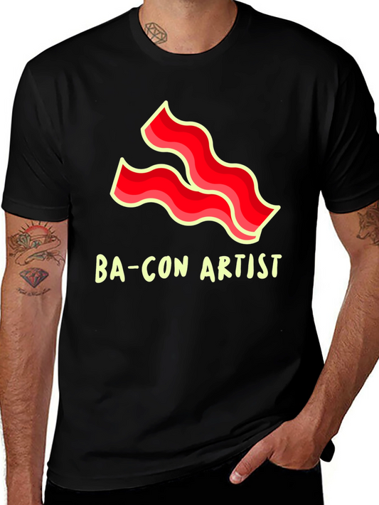 Bacon Artist Black Graphic Tee