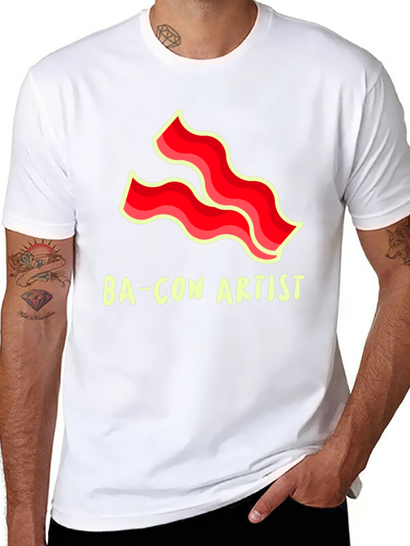 Bacon Artist Black Graphic Tee