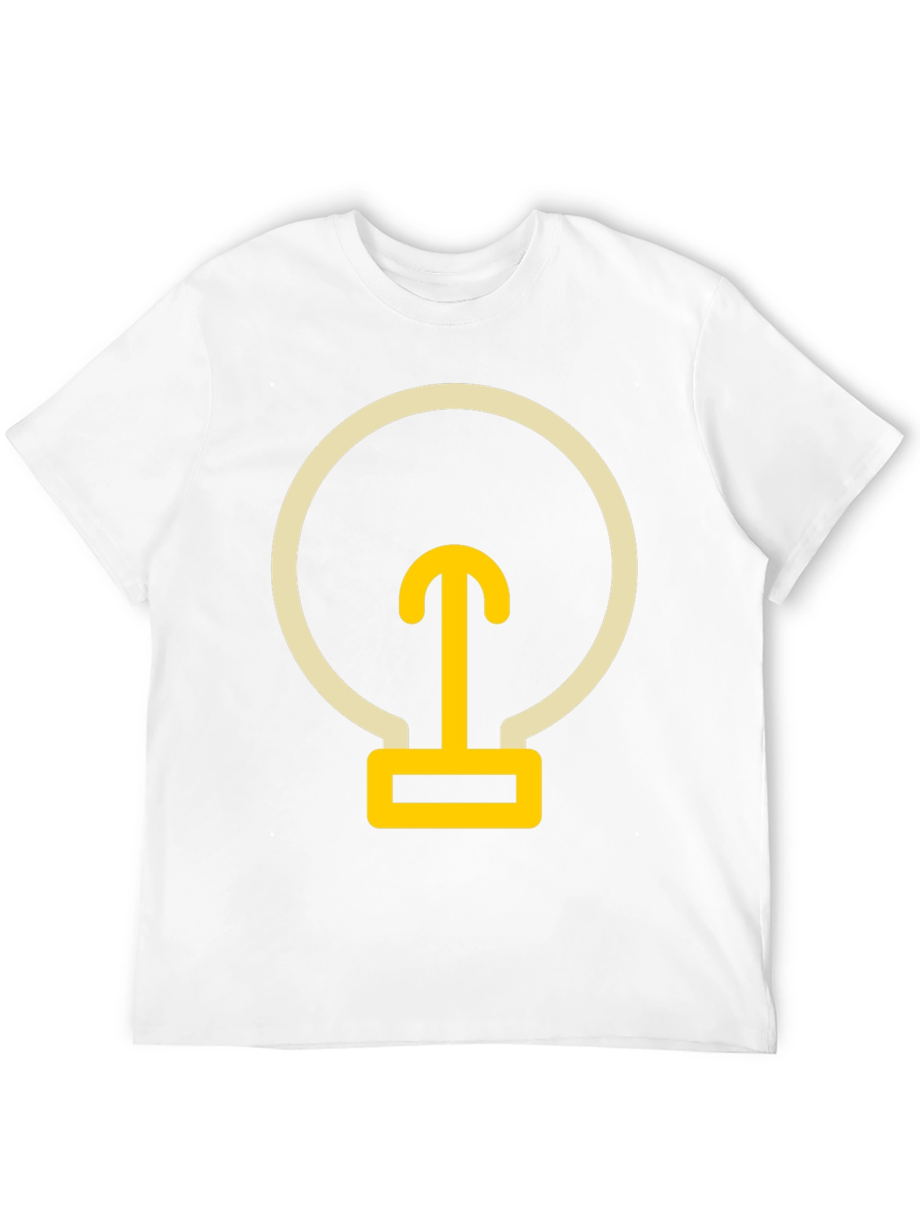 Abstract Lightbulb Design Black T-Shirt