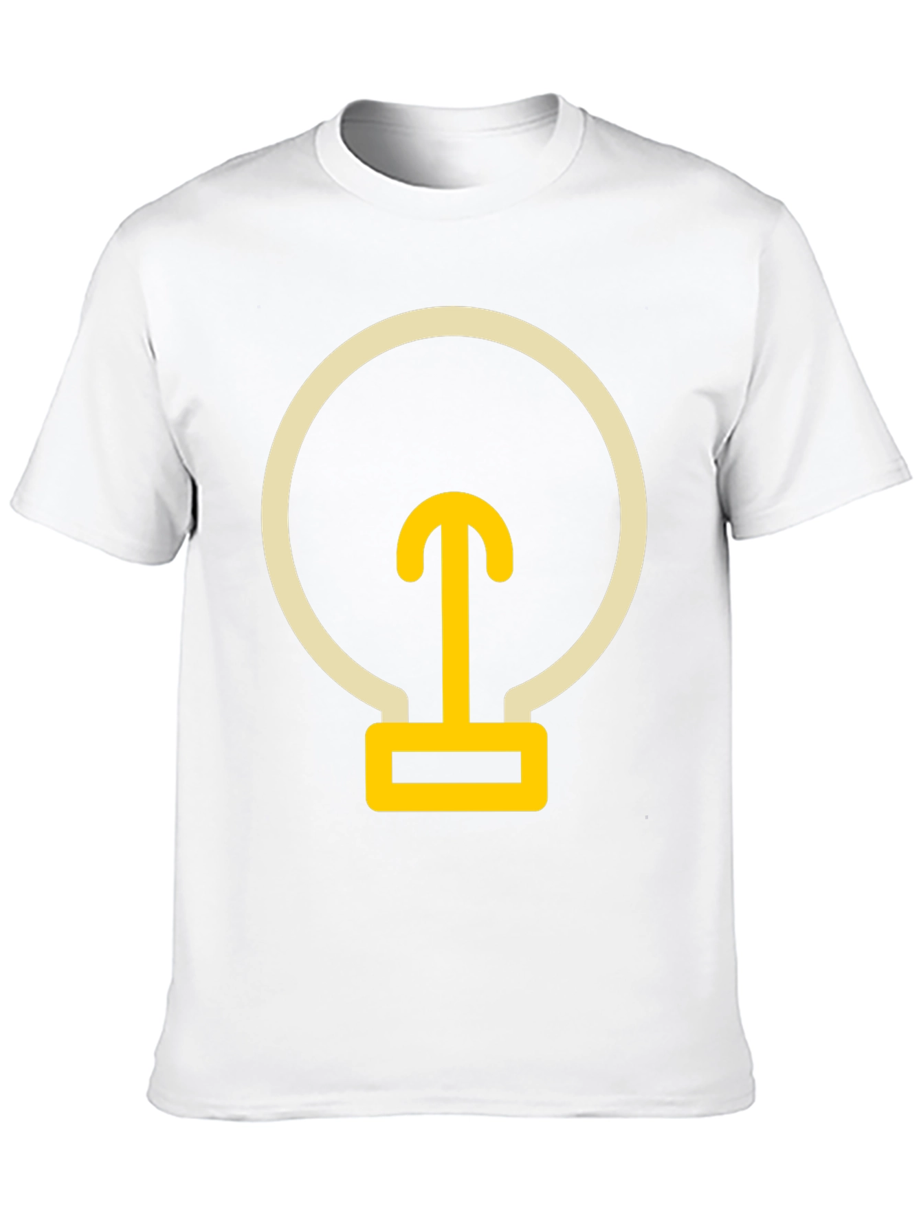 Abstract Lightbulb Design Black T-Shirt