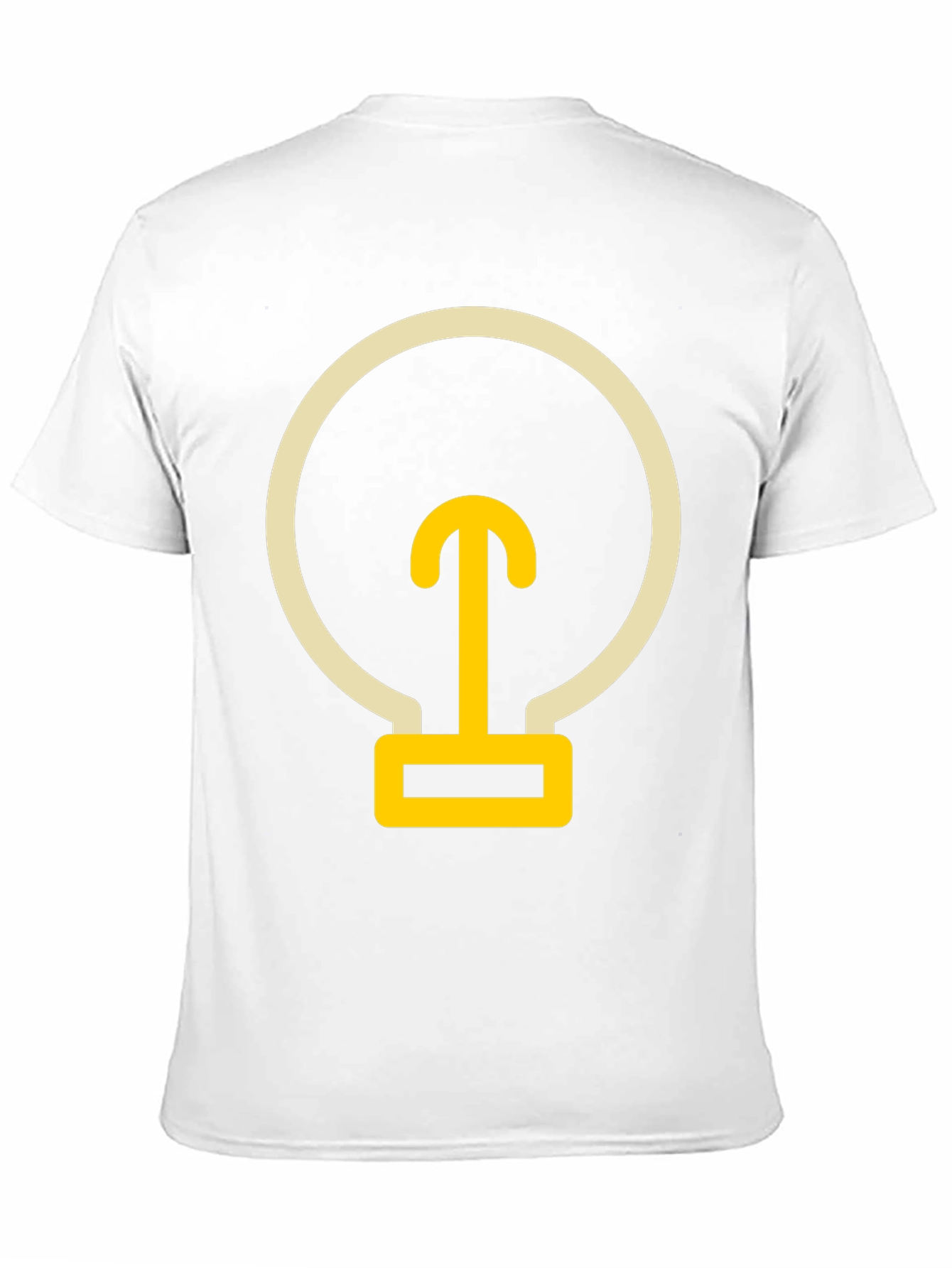 Abstract Lightbulb Design Black T-Shirt