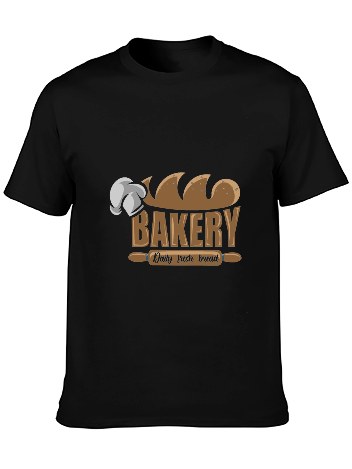 Bakery Daily Fresh Bread Black T-Shirt