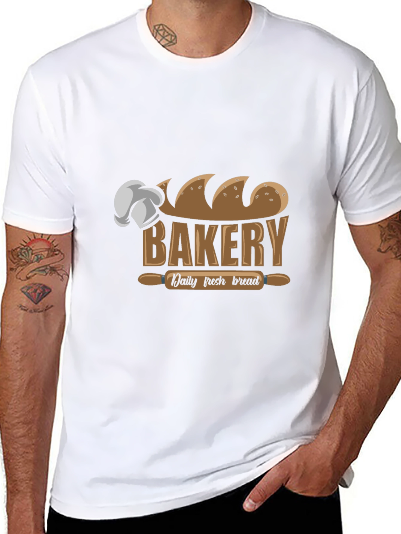 Bakery Daily Fresh Bread Black T-Shirt